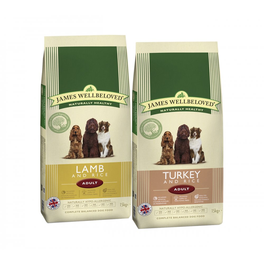 Adult Lamb / Turkey & Rice Dog Food 2 x 15kg