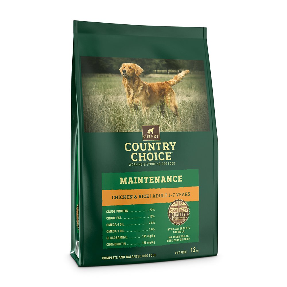 Country Choice Maintenance Chicken & Rice Adult Dog Food 12kg
