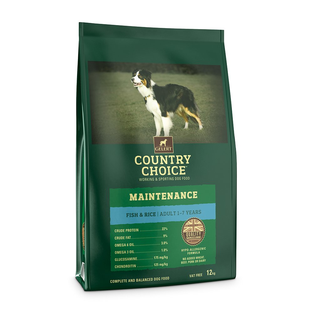 Country Choice Maintenance Fish & Rice Adult Dog Food 12kg