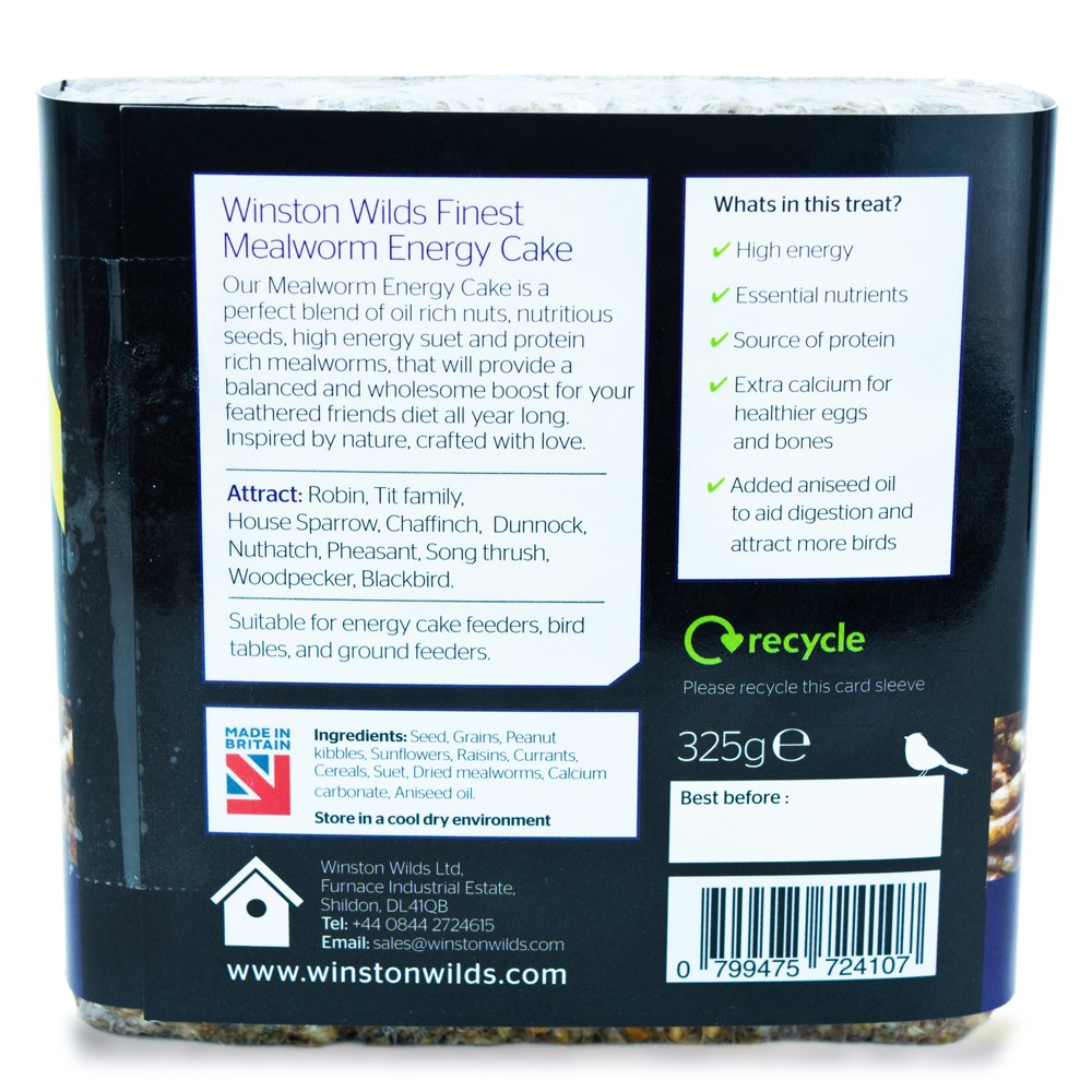 Wild Bird Mealworm Energy Cake 5 x 325g