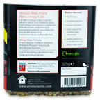Back of a Winston Wilds Berry Energy Cake packaging with text and product details.