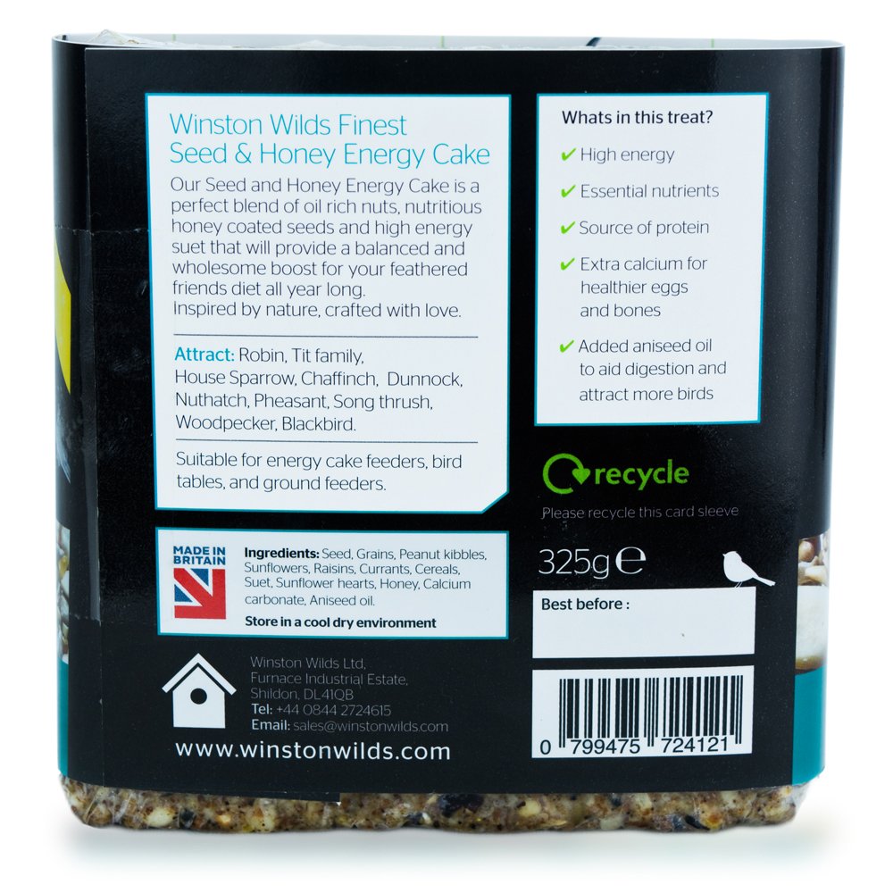 Wild Bird Seed & Honey Energy Cake 5 x 325g