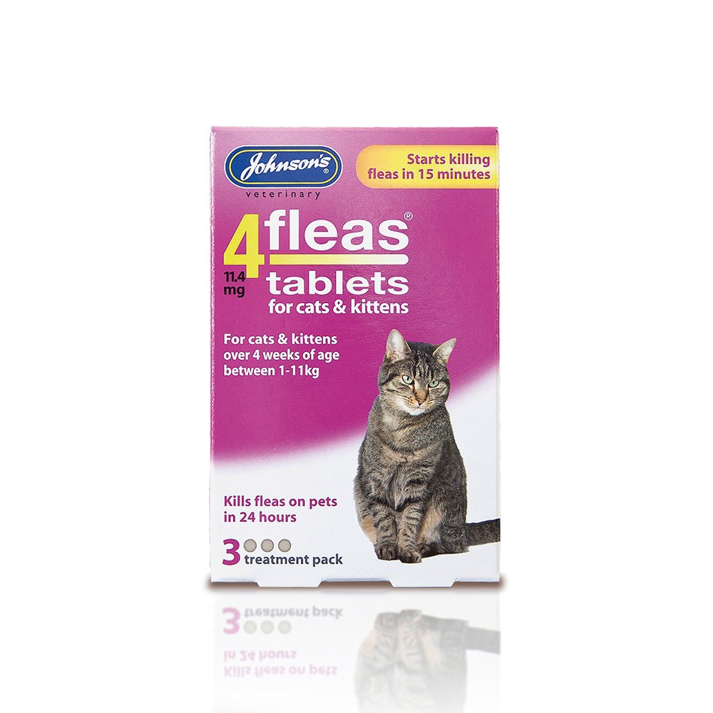 Johnson's Veterinary 4 Fleas Tablets Cats & Kittens - 3 Pack