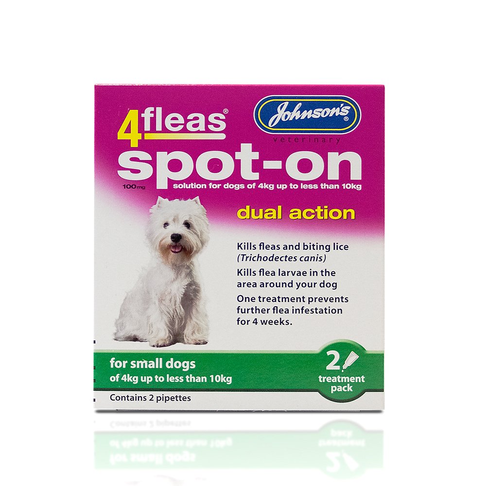 Johnson's Veterinary 4Fleas Spot-On Dual Action For Small Dogs - 2 Treatment Pack