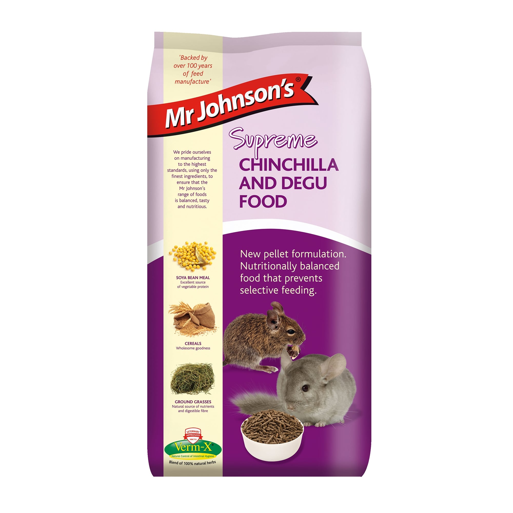 Supreme Chinchilla & Degu Pellets 900g