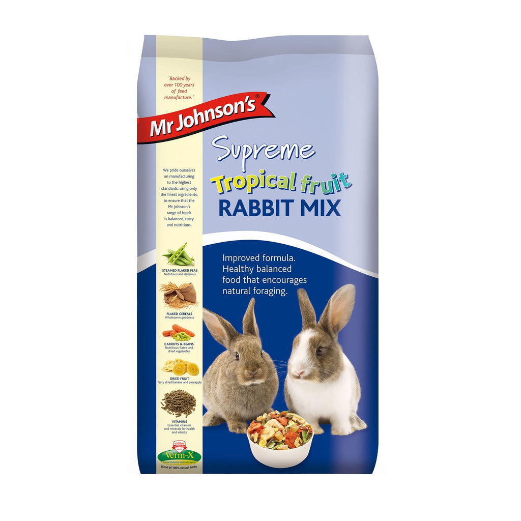 Tropical Carn Rabbit Mr Johnsons Supreme Tropical Fruit Rabbit Food 2.25kg | Feedem