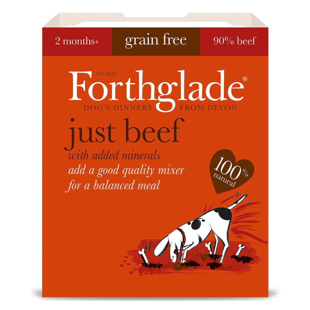 Forthglade Just Beef With Added Minerals Grain Free Wet Dog Food 395g