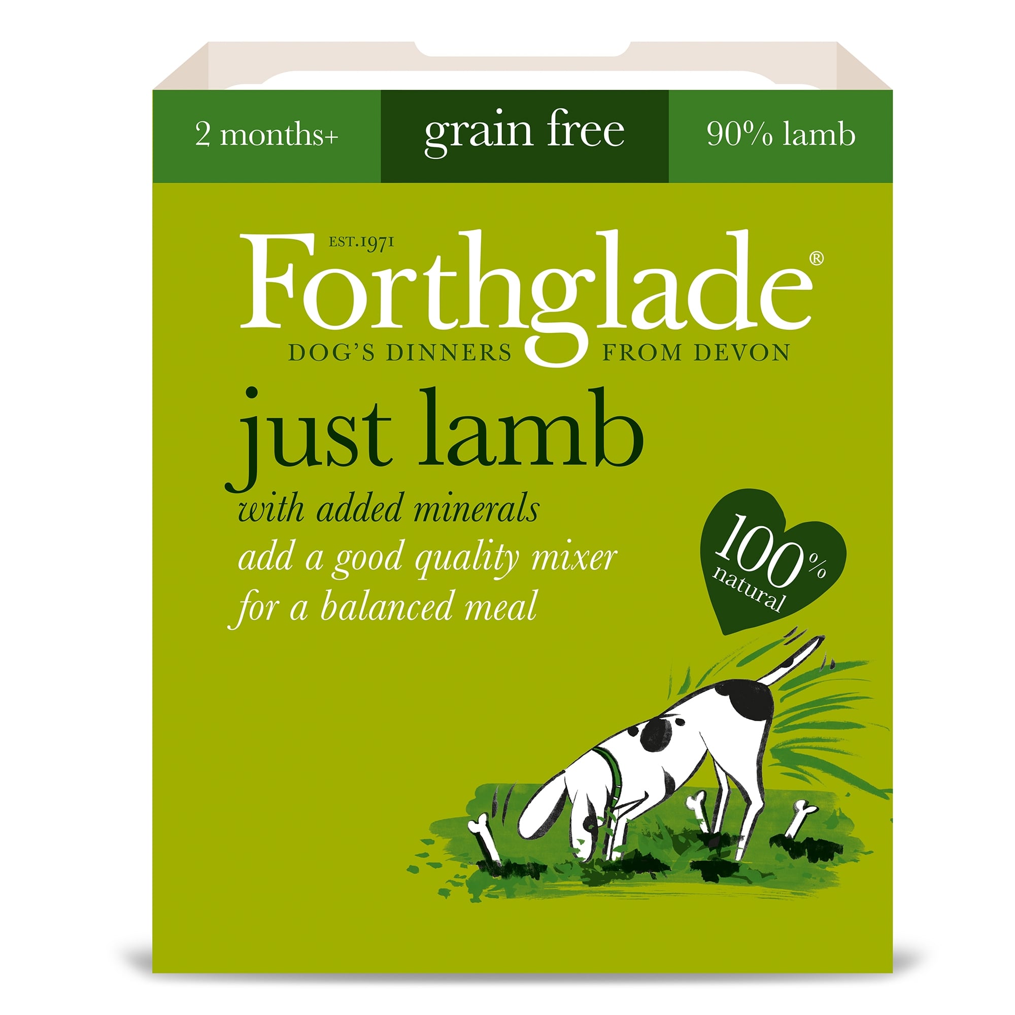 Just Lamb With Added Minerals Grain Free Wet Dog Food 395g