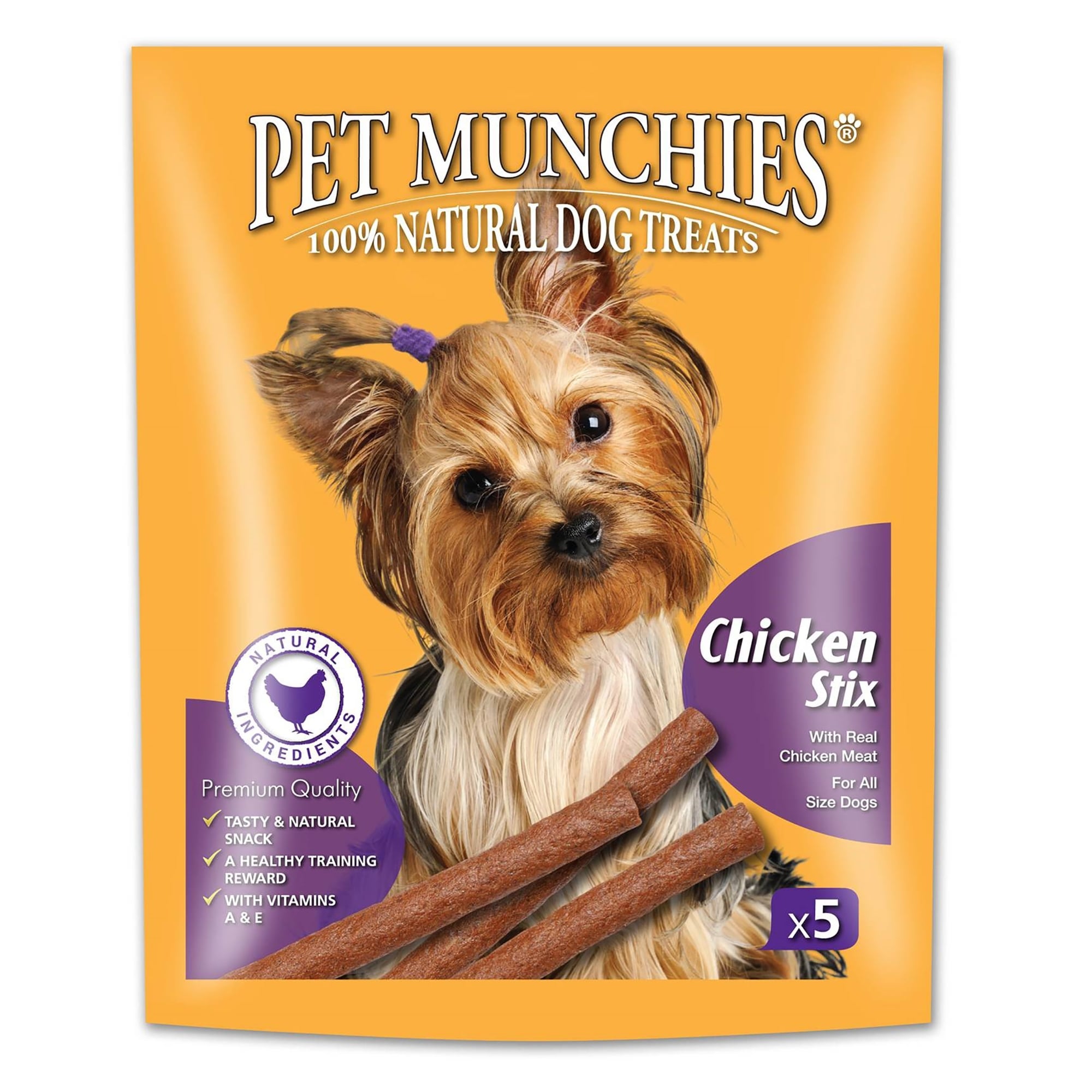 Pet Munchies Gourmet Chicken Stix Natural Dog Treats 50g