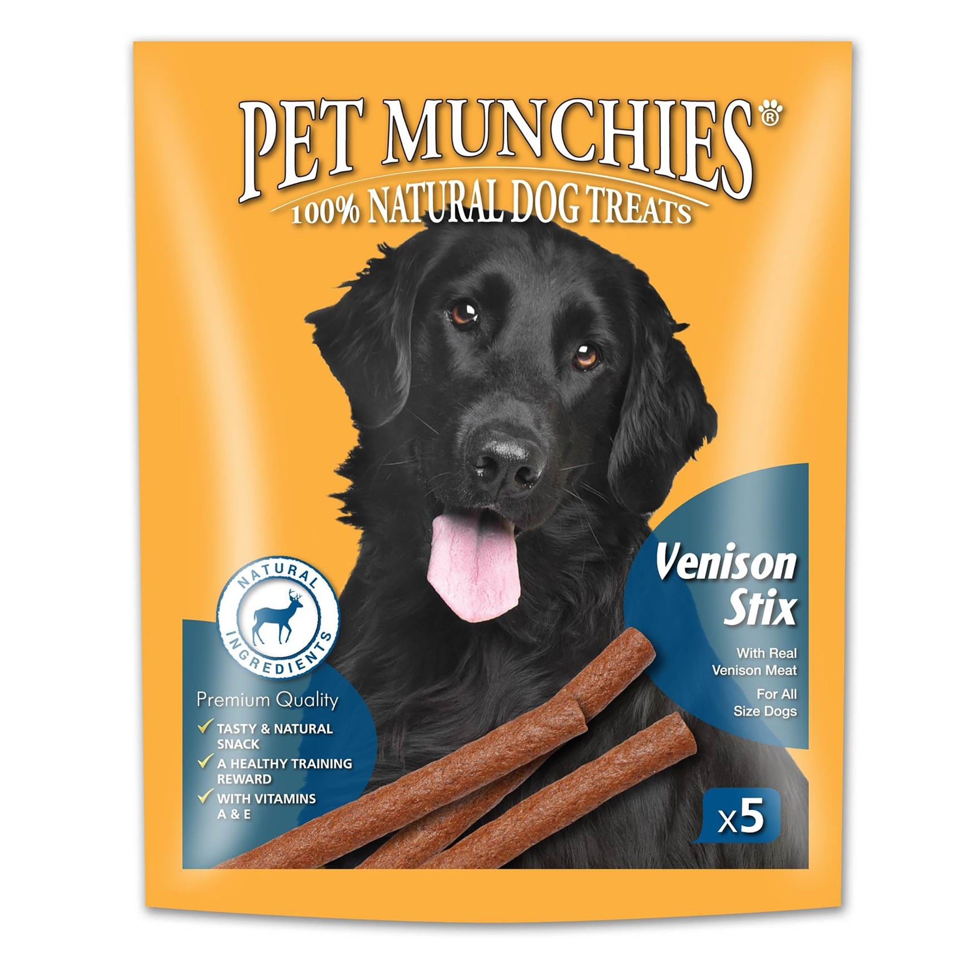 Pet Munchies Gourmet Venison Stix Natural Dog Treats 50g