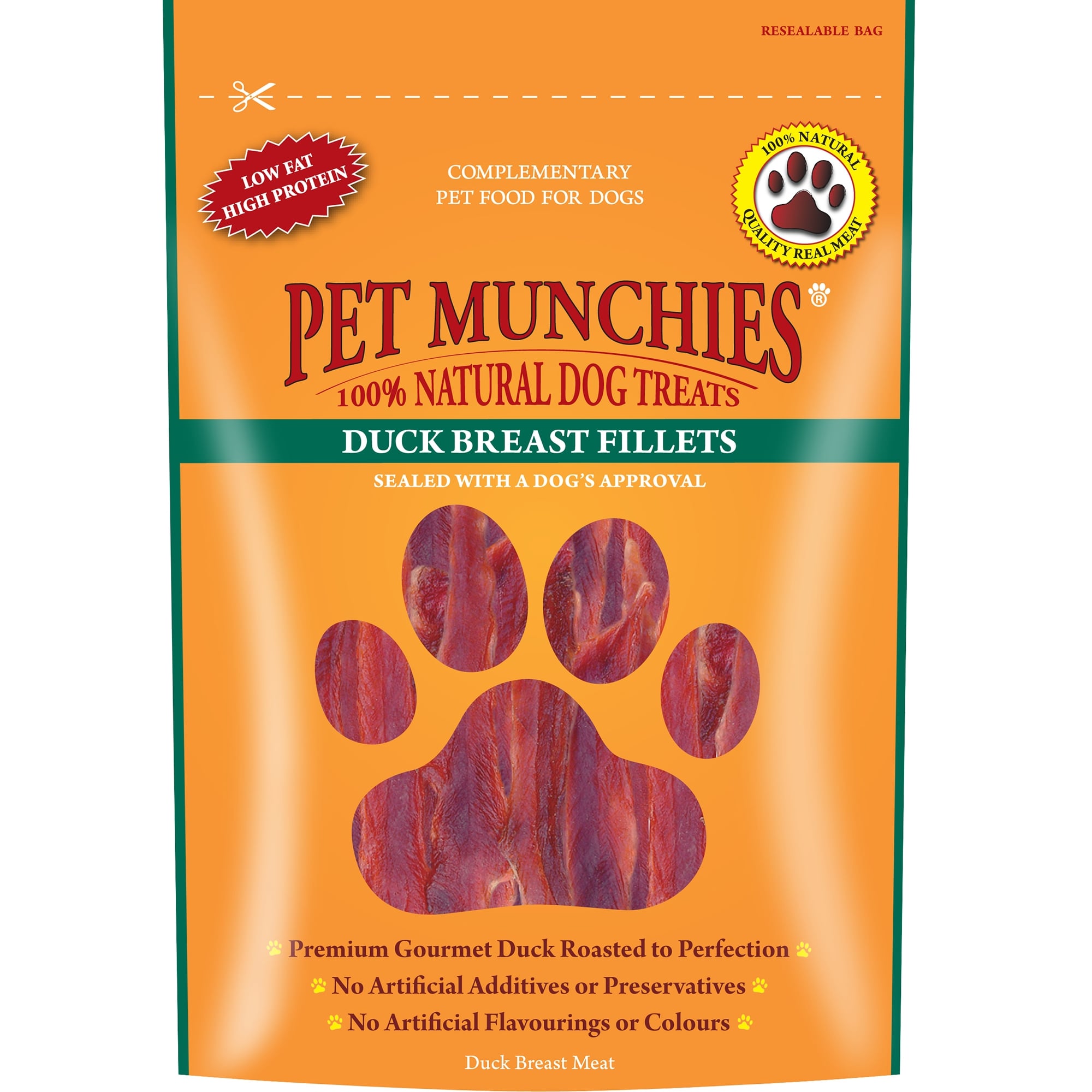 Pet Munchies Duck Breast Fillets Natural Dog Treats 80g