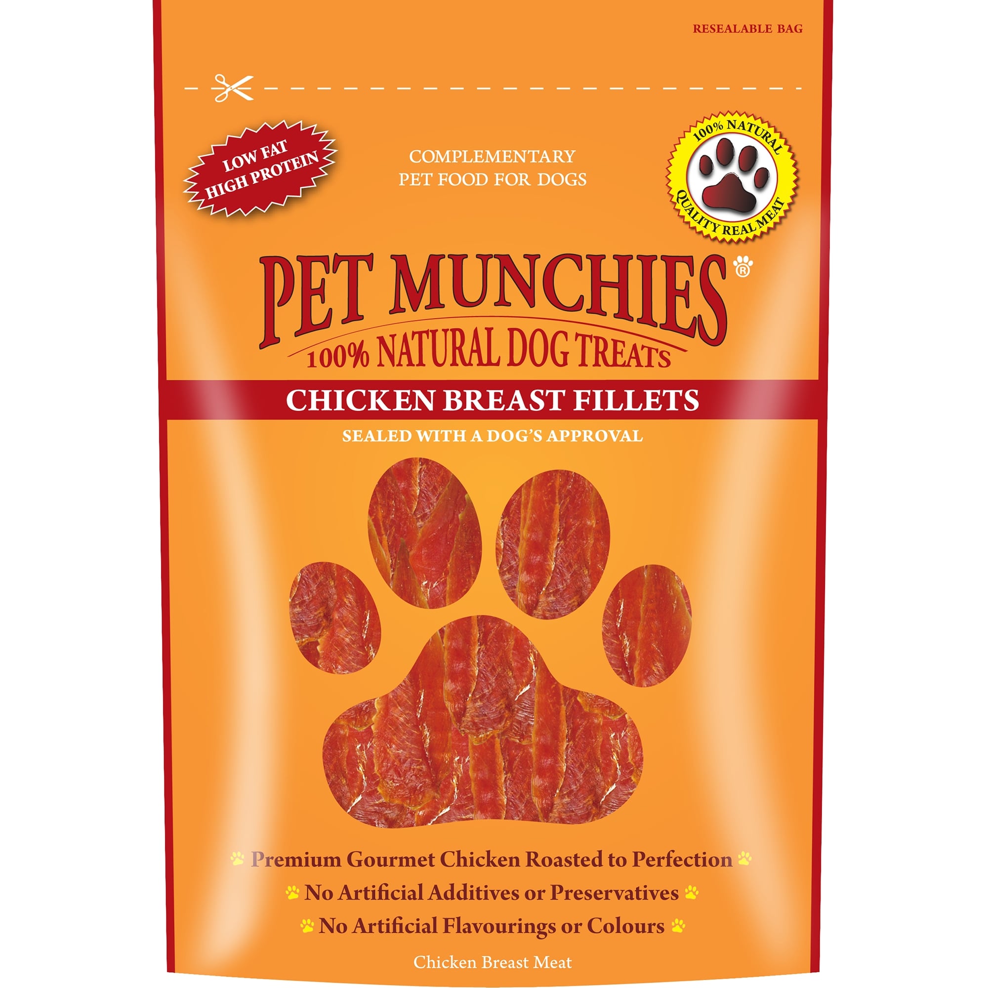 Pet Munchies Chicken Breast Fillets Natural Dog Treats 100g