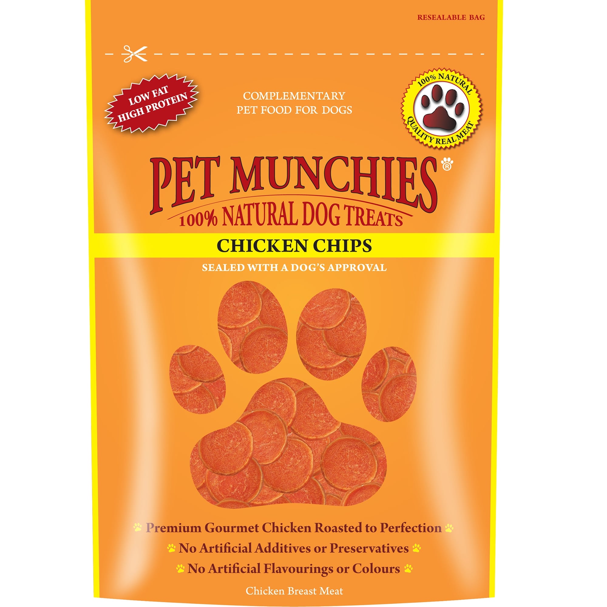 Pet Munchies Chicken Chips Natural Dog Treats 100g