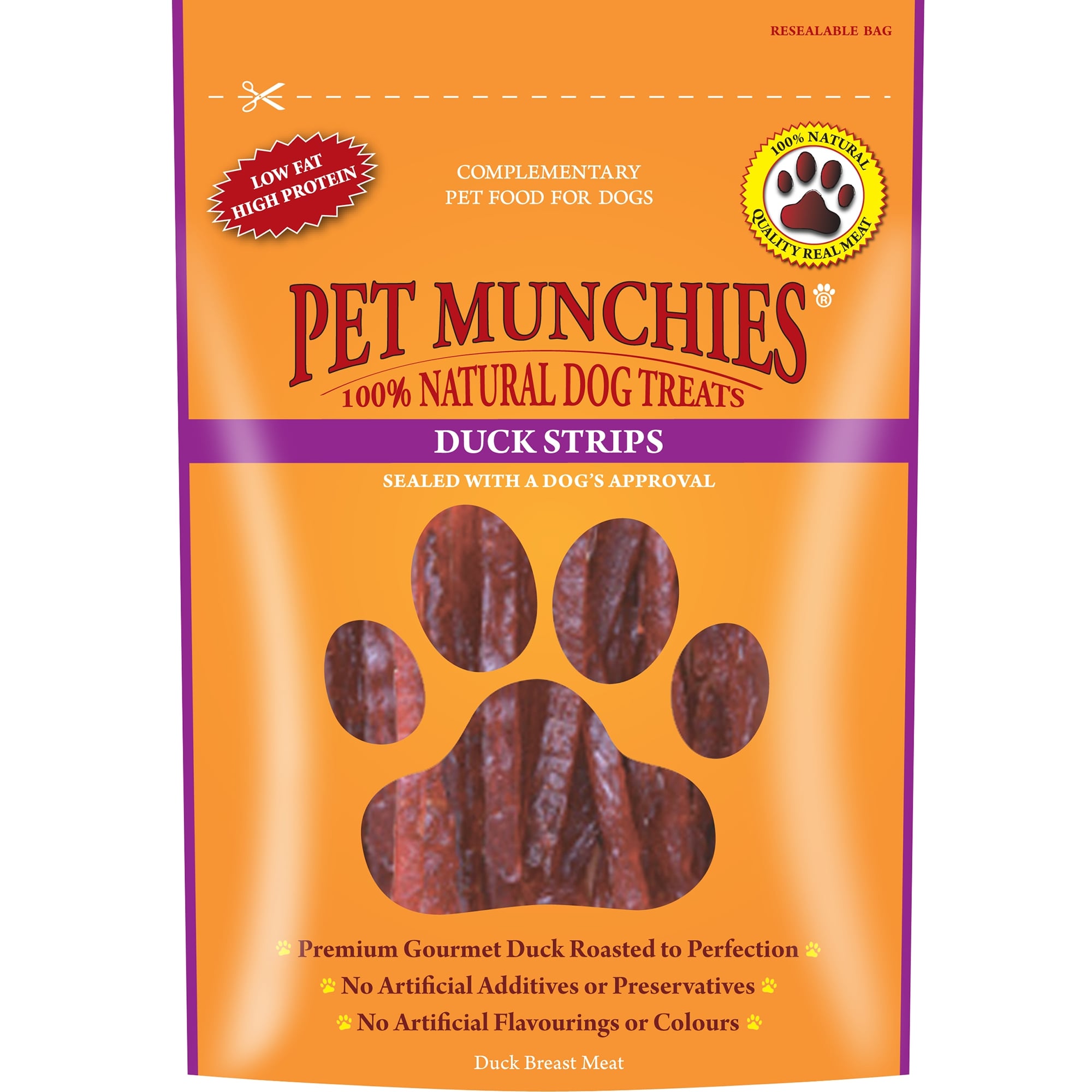 Pet Munchies Duck Strips Natural Dog Treats 90g
