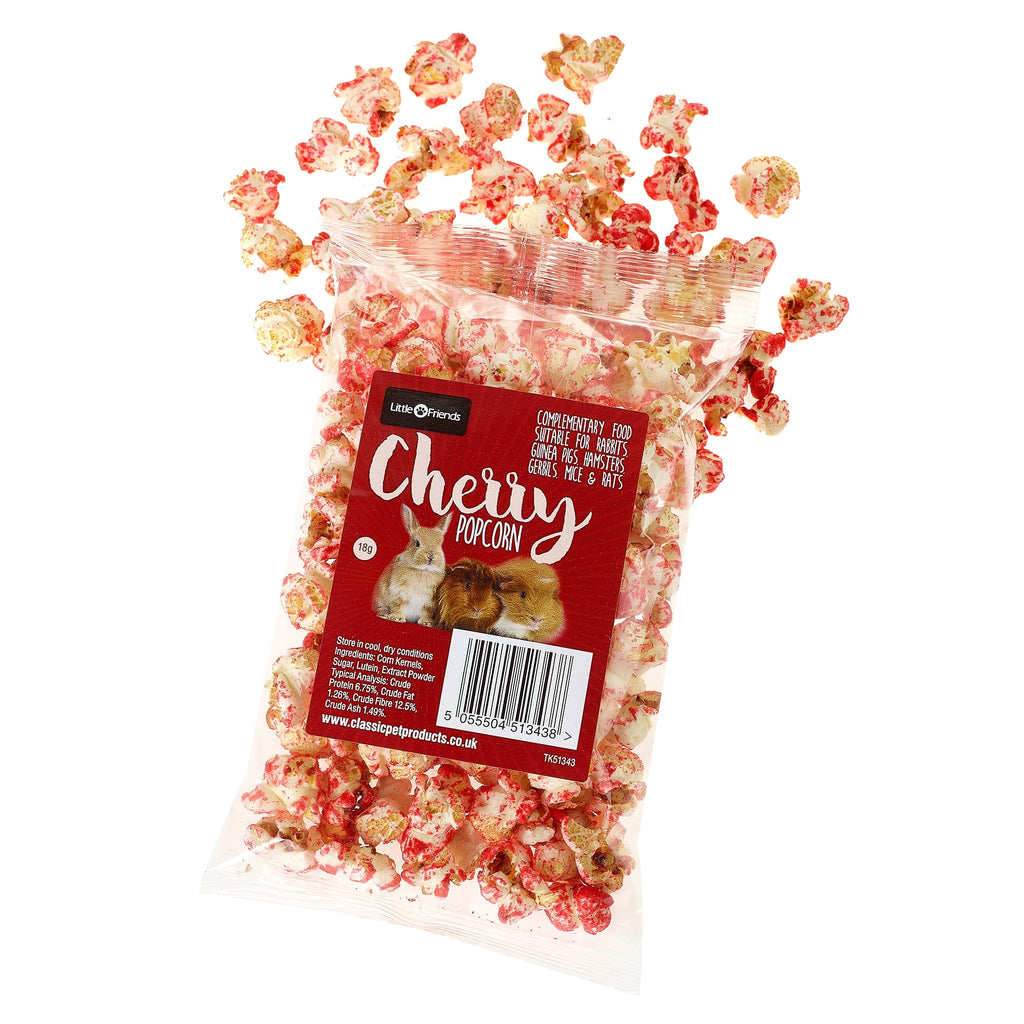 Little Friends Popcorn Small Animal Treats - Cherry 18g