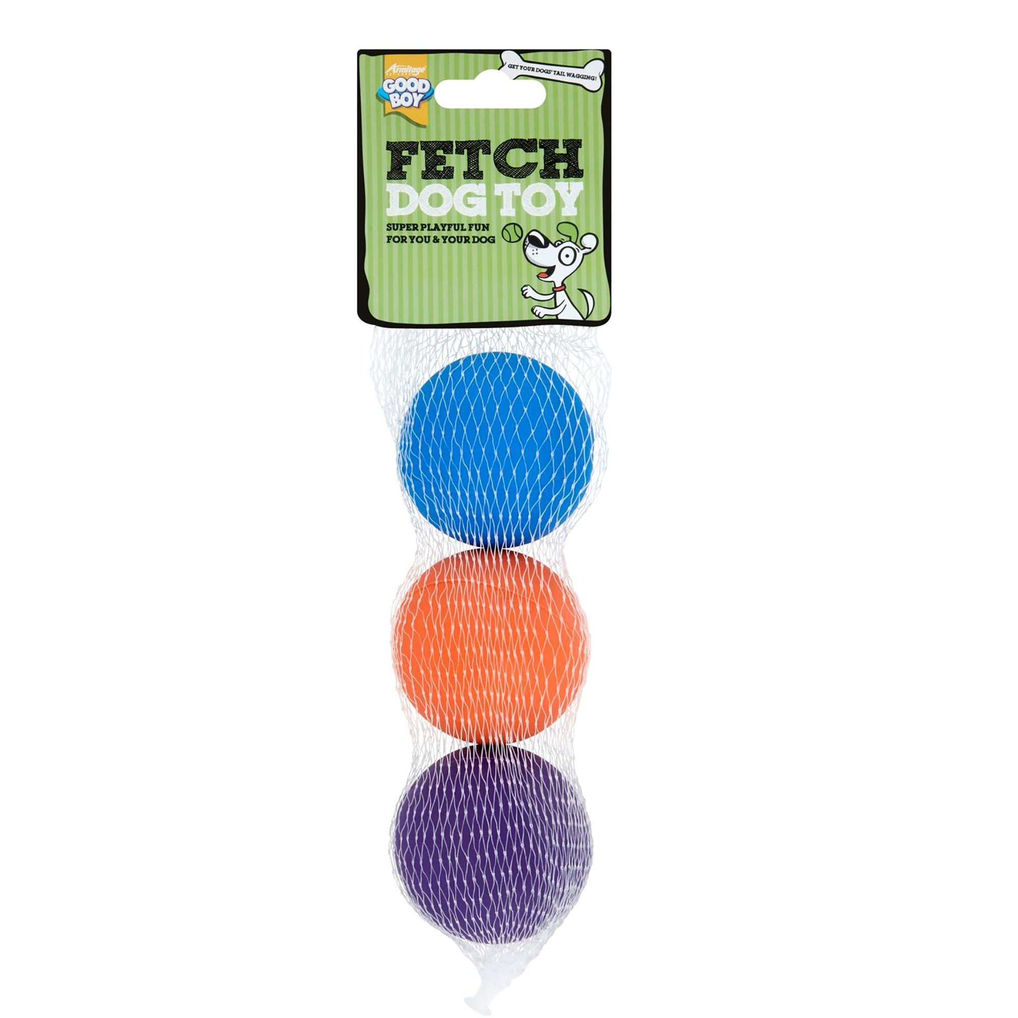 Good Boy Fetch Sponge Balls Dog Toy 3 Pack