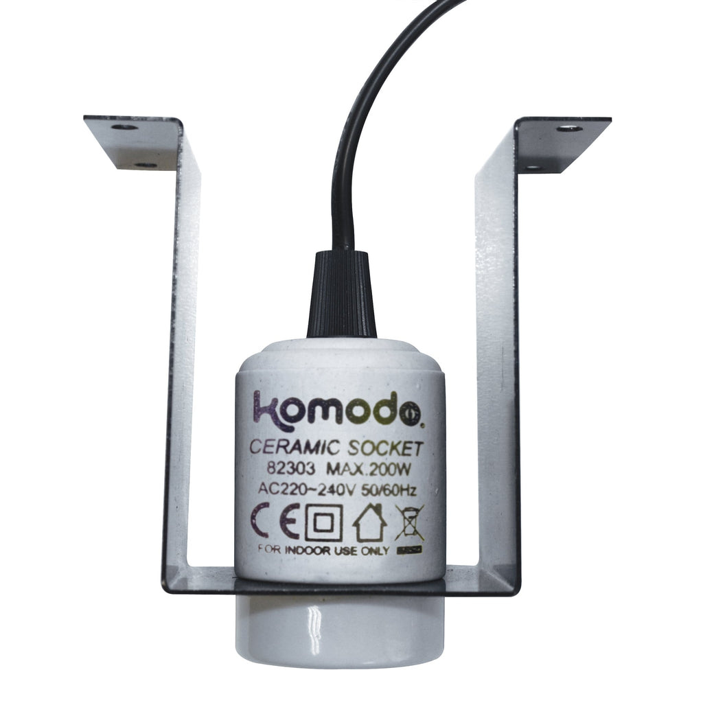 Ceramic ES Lamp Fixture & Mounting Bracket