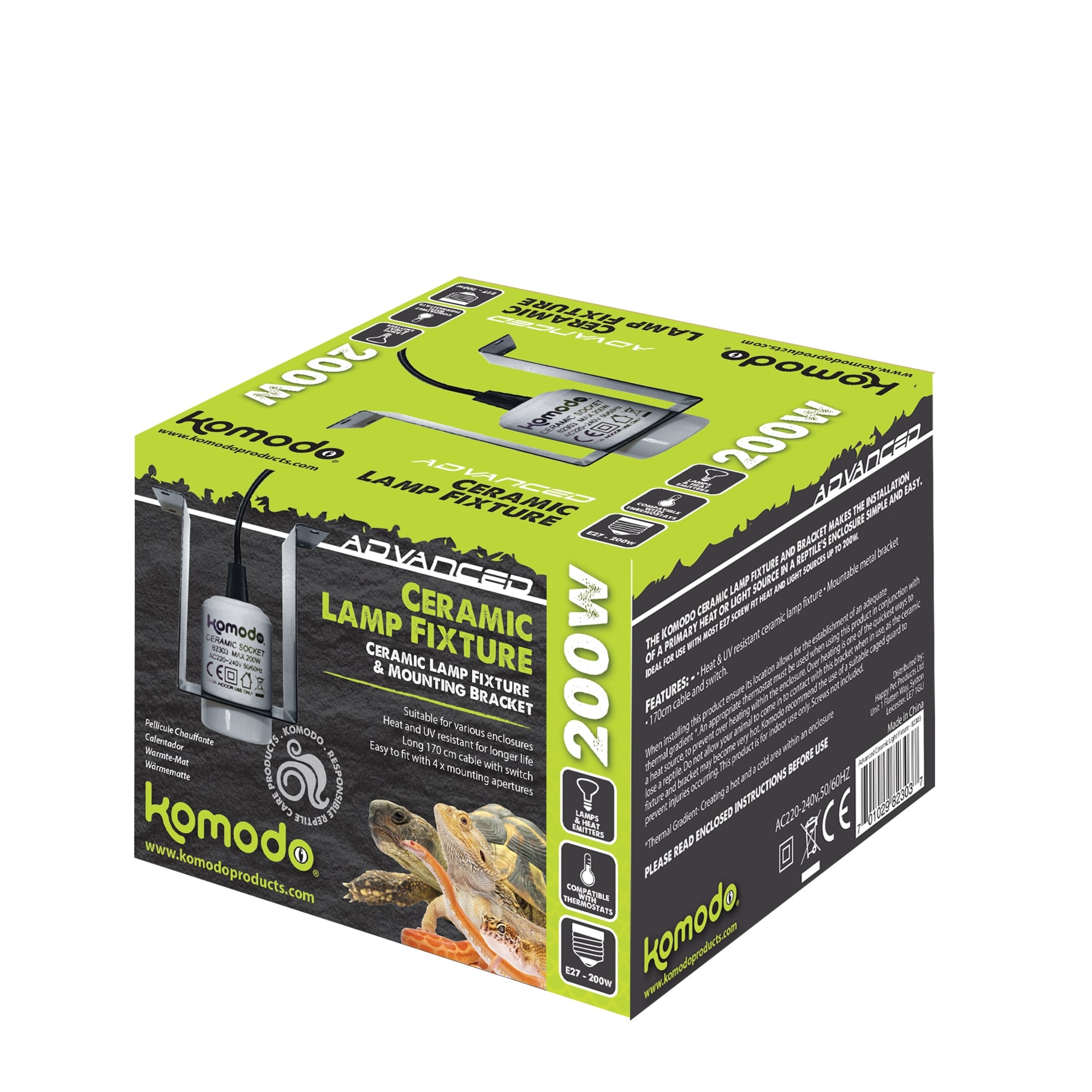 Ceramic ES Lamp Fixture & Mounting Bracket