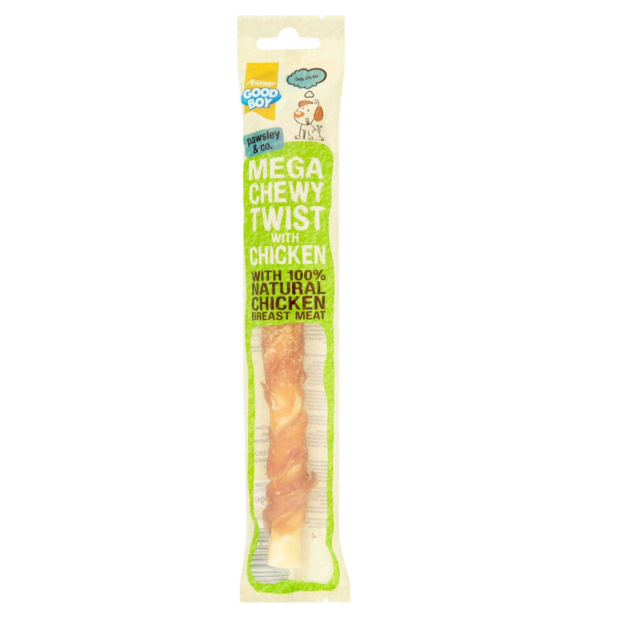 Good Boy Pawsley & Co Mega Chewy Twist With Chicken Dog Treat 70g