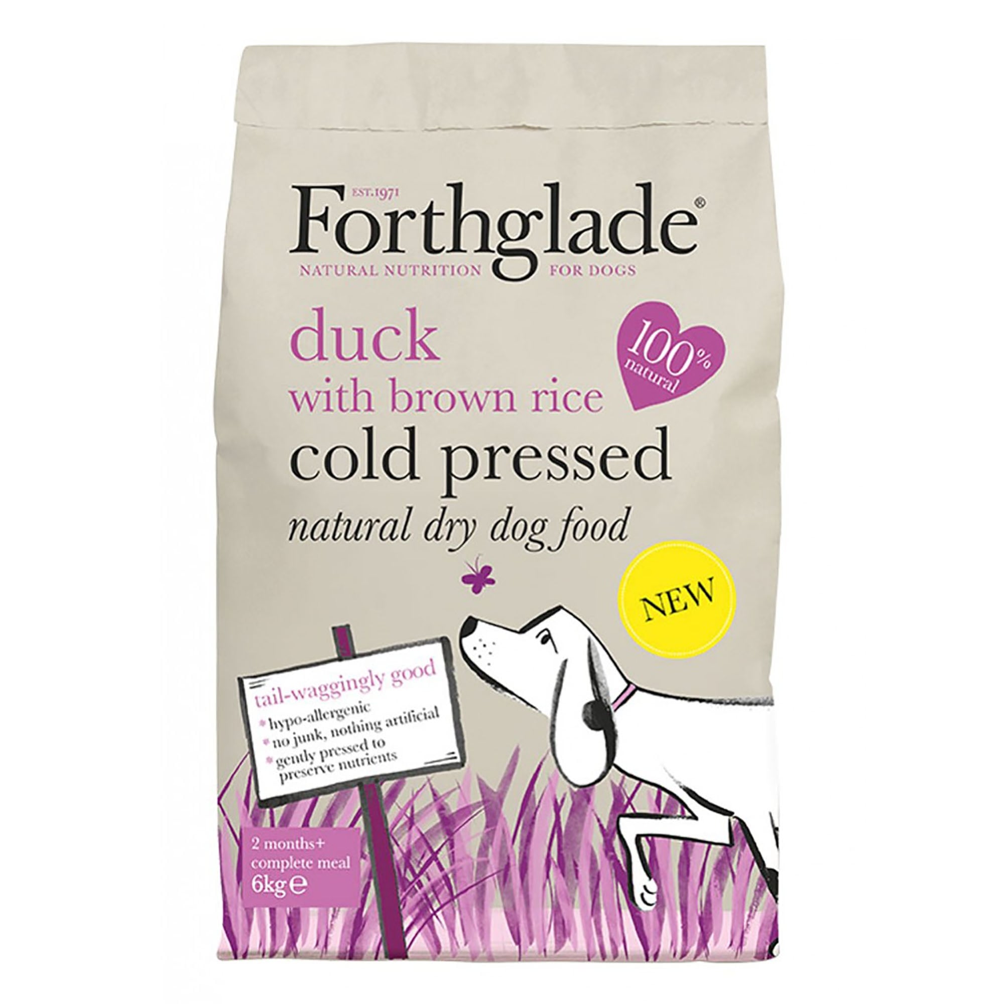 Forthglade Duck With Brown Rice Cold Pressed Adult Dog Food 6kg | Feedem