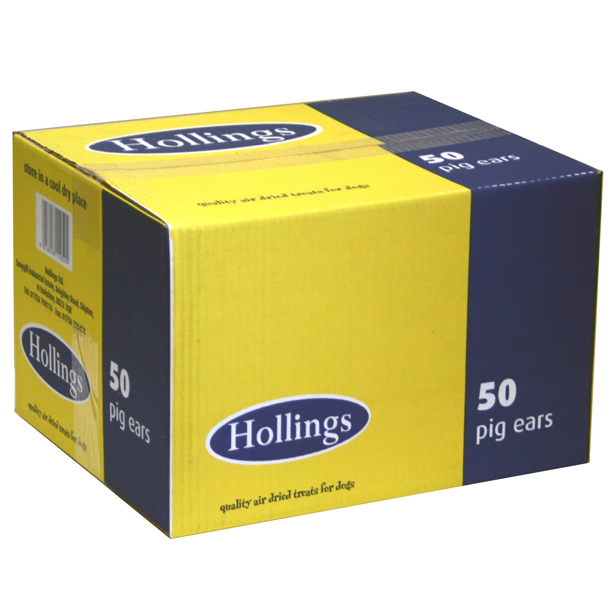 Pig Ears Natural Dog Treat Box 50