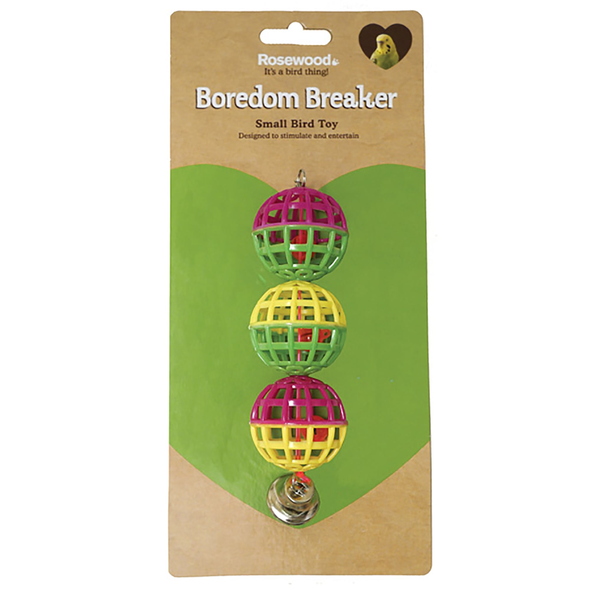 Boredom Breaker Lattice Bird Balls with Bell Pack 3