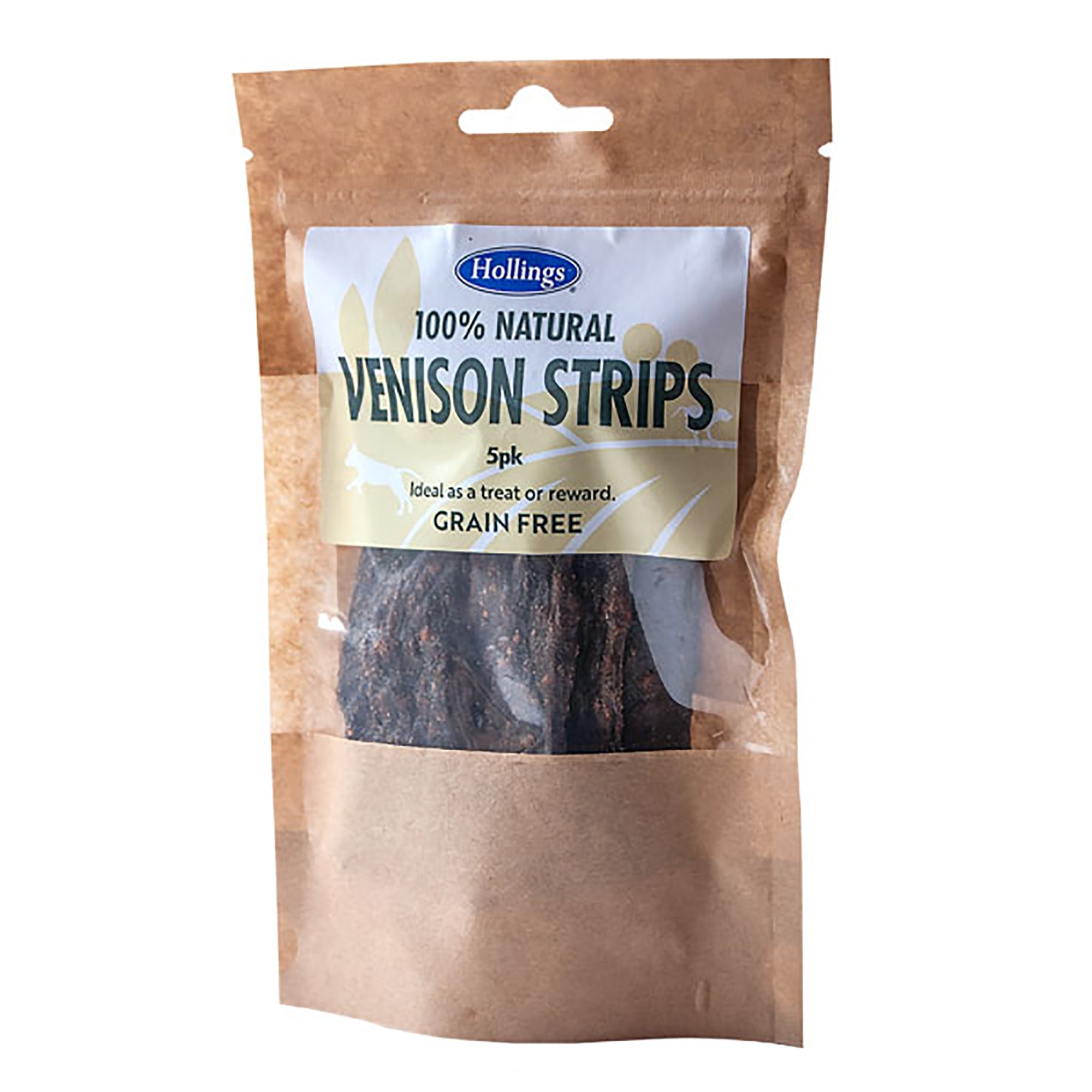 Natural Venison Strips Dog Treat 5pk