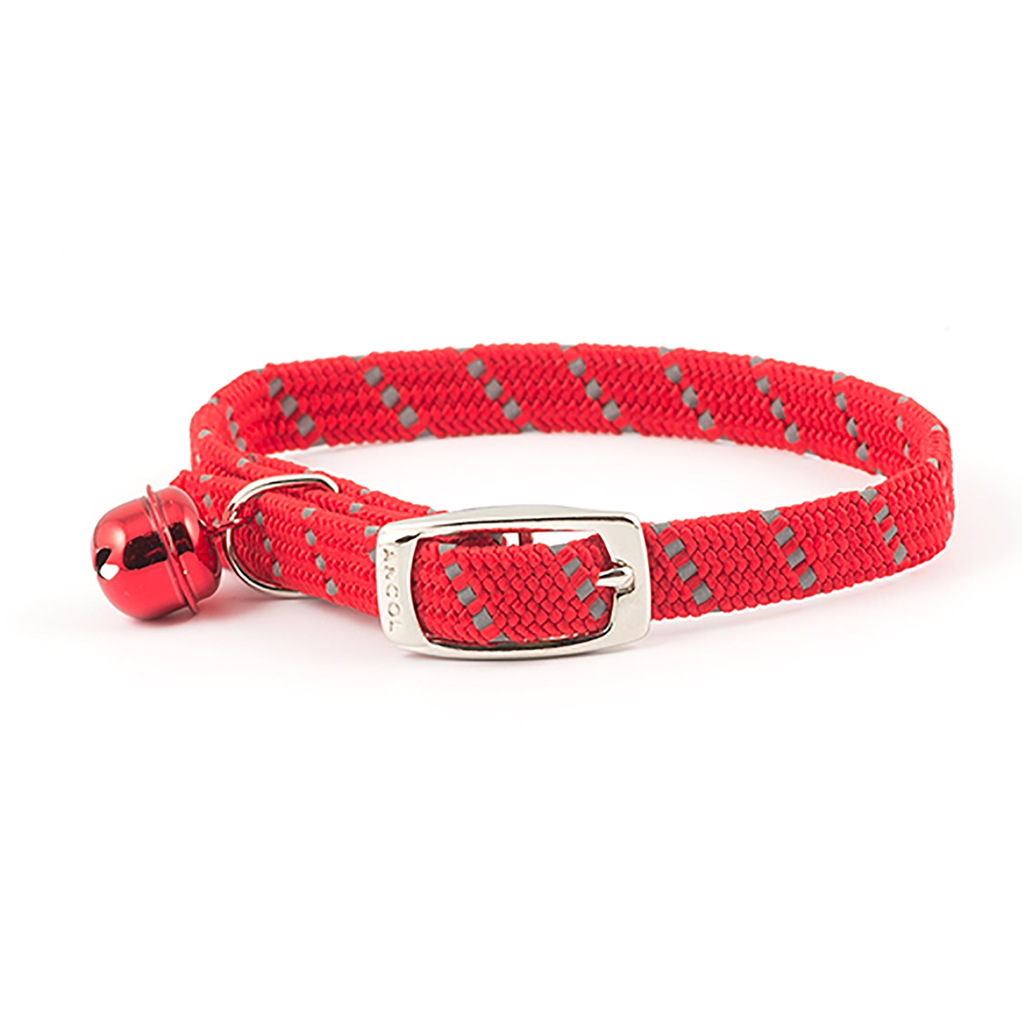 Ancol Softweave Reflective Elastic Cat Collar - Red (20-30cm)