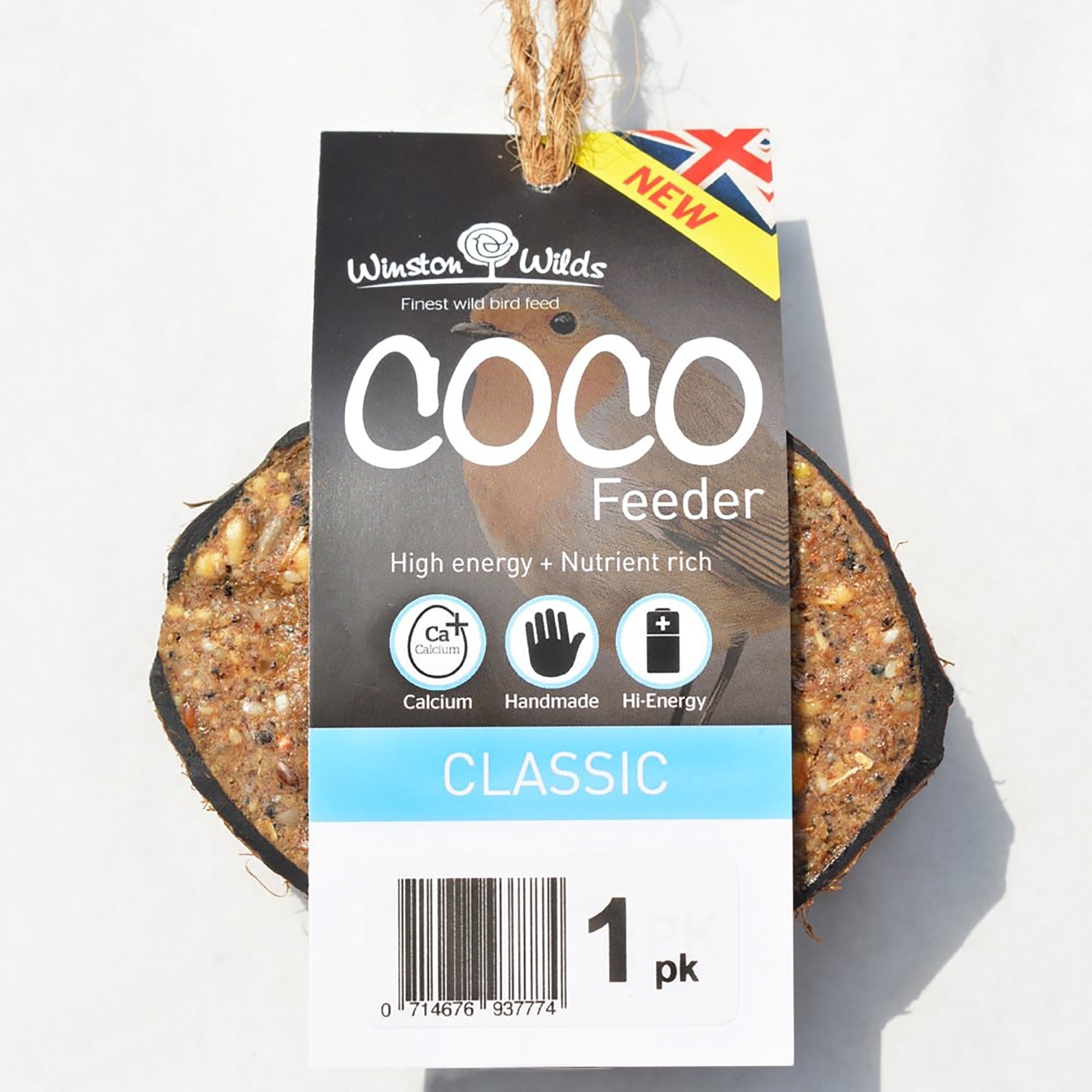 Coco Not Winston Wilds Classic CoCo Wild Bird Feeder | Coconut Suet Feeder | Feedem