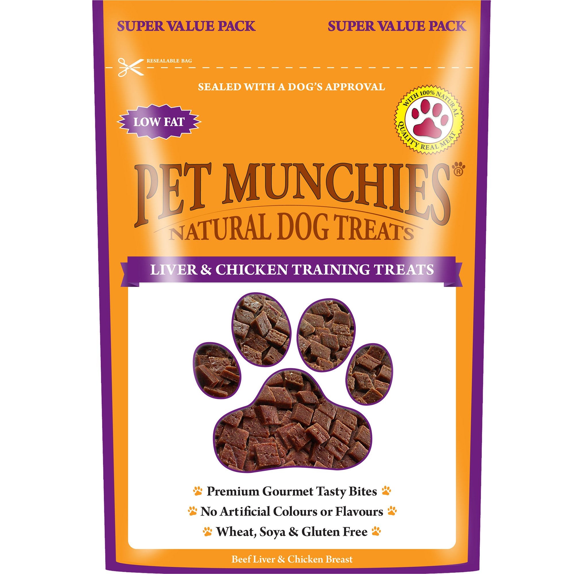 Pet Munchies Liver & Chicken Natural Dog Training Treats 150g