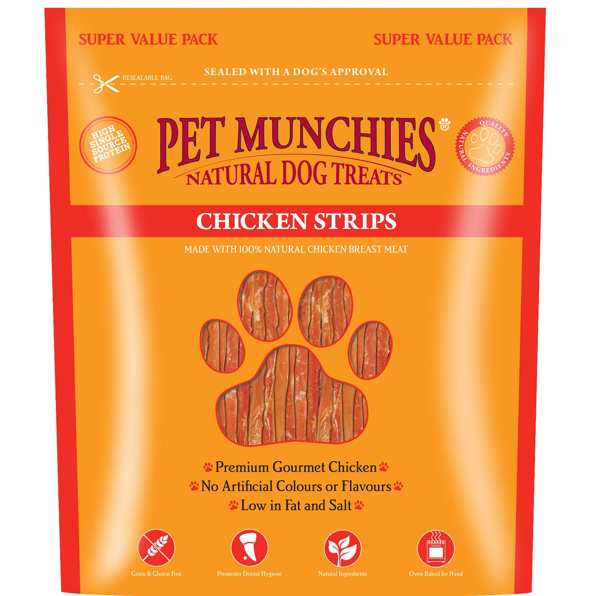 Pet Munchies Chicken Strips Natural Dog Treats 320g