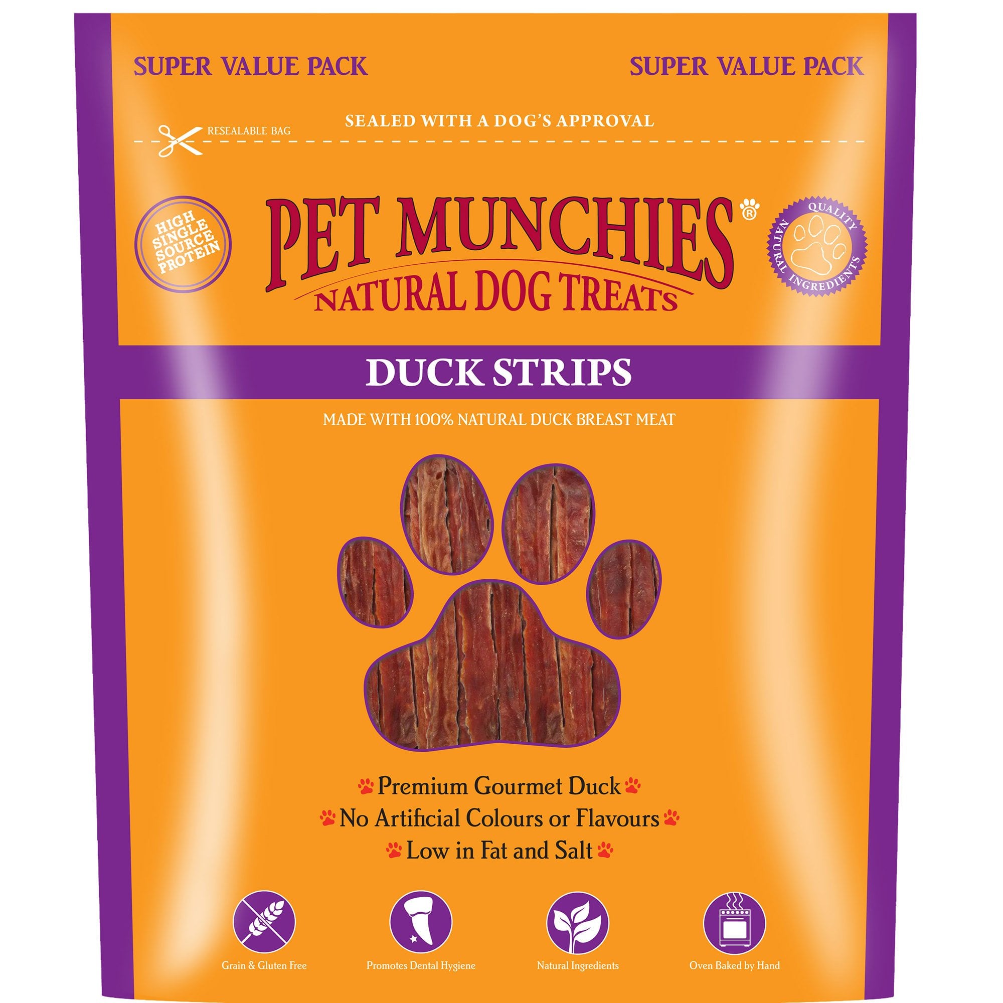 Pet Munchies Duck Strips Natural Dog Treats 320g