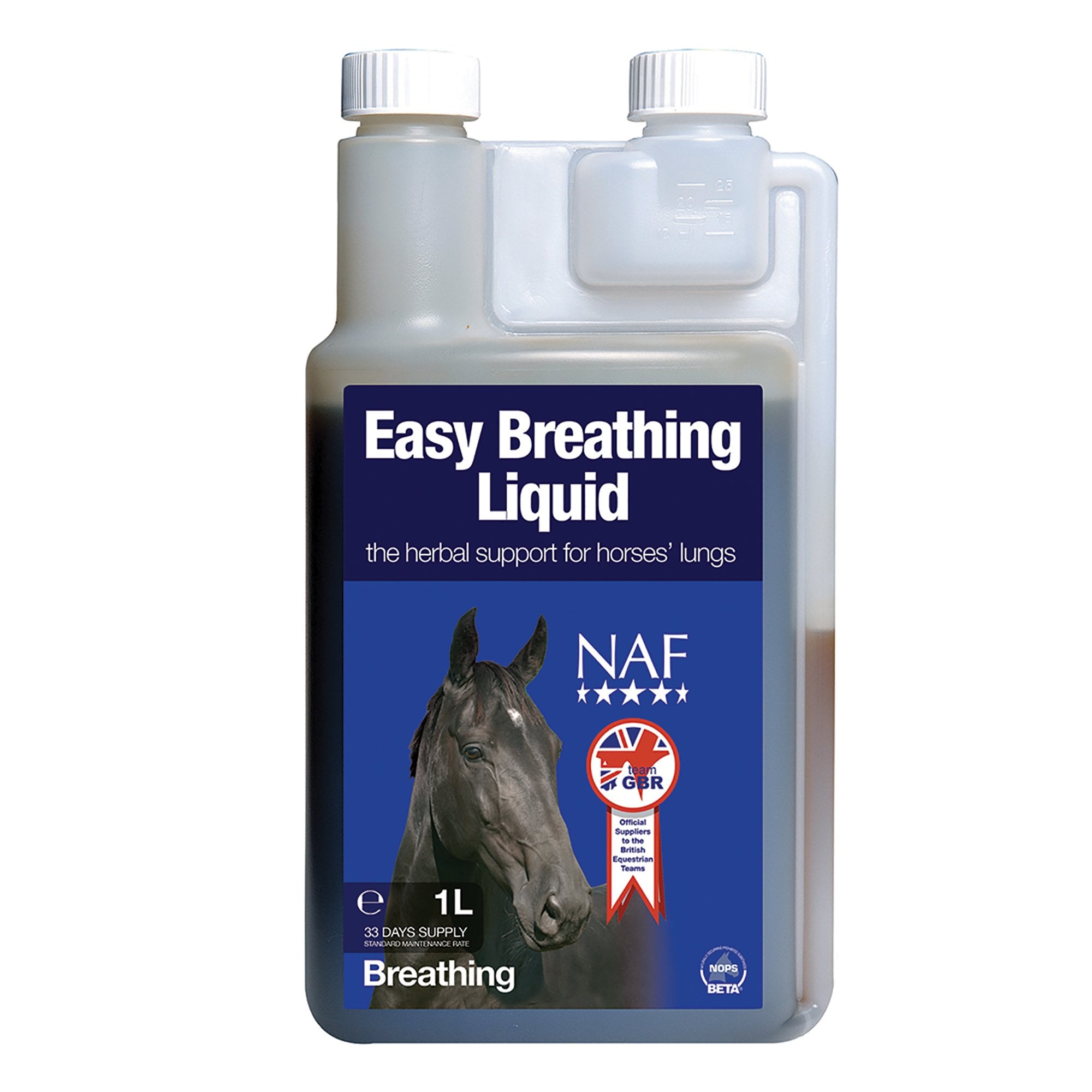 NAF (Natural Animal Feeds) Easy Breathing Liquid Horse Supplement 1 Litre