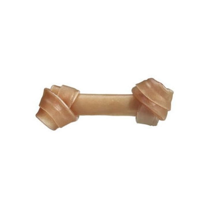 Natural Rawhide Knot Bone Dog Treat 8-8.5"