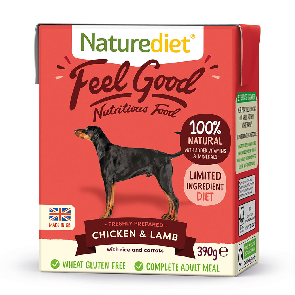 Feel Good Chicken & Lamb Adult Wet Dog Food 18 x 390g