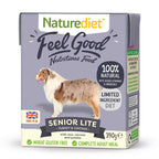 Naturesdiet Feel Good Senior Lite Turkey & Chicken Wet Dog Food 18 x 390g