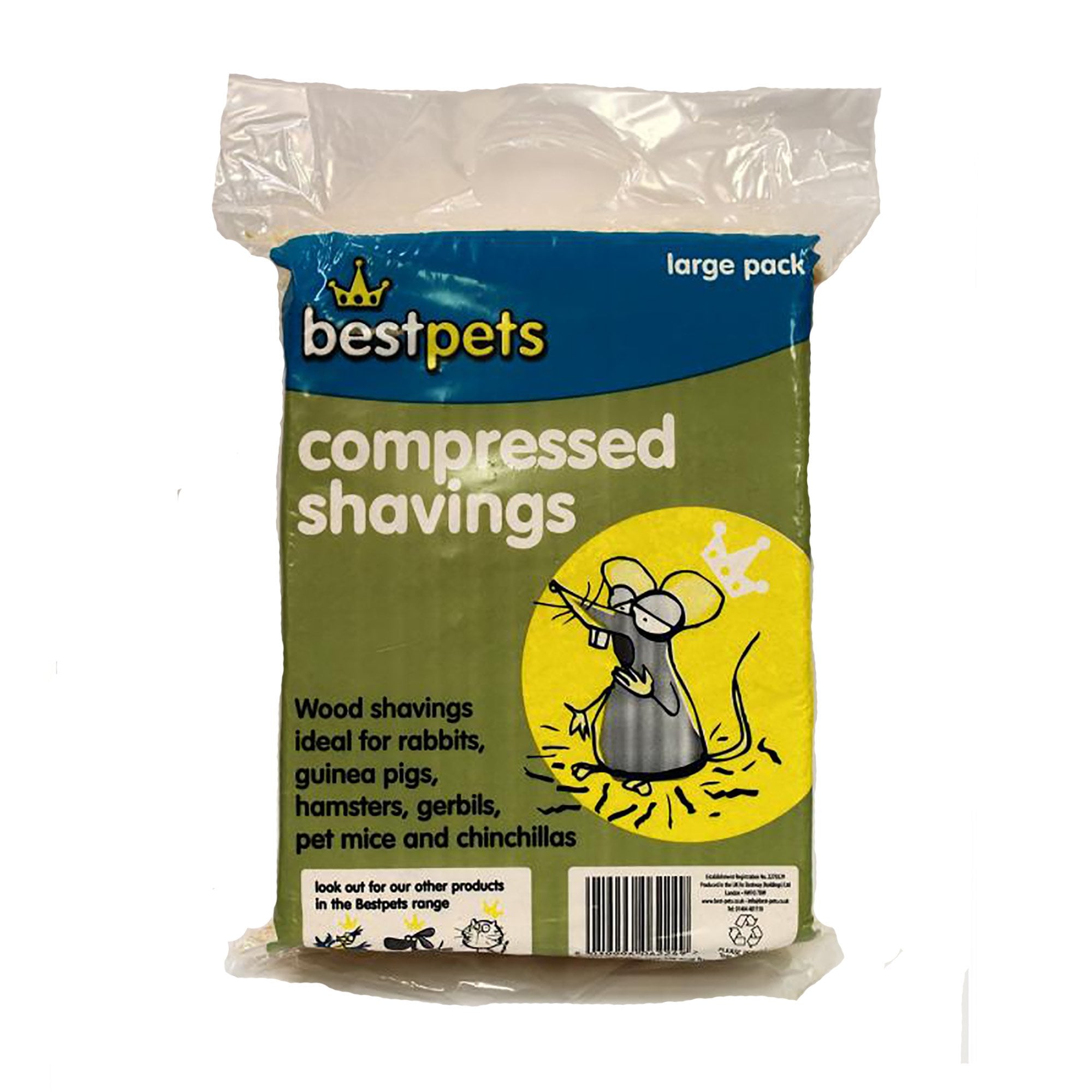 Compressed Large Wood Shavings for Small Animals