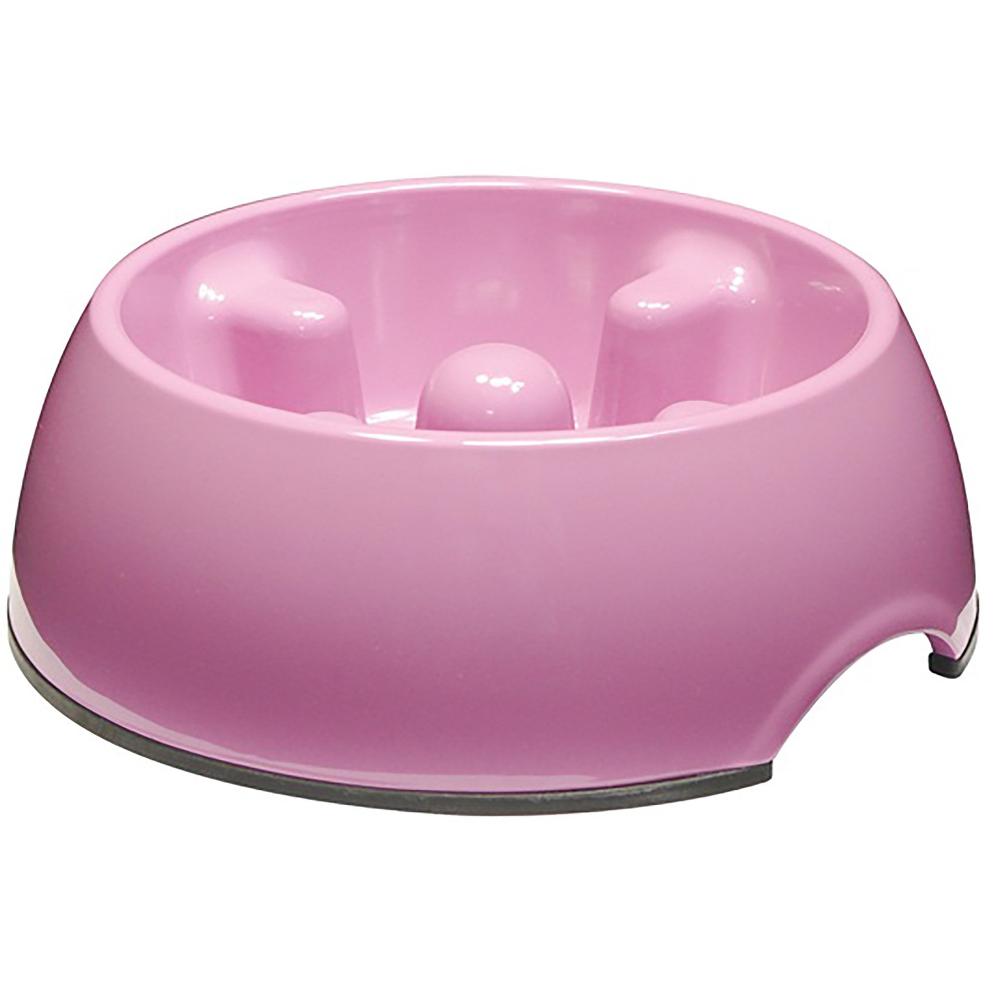 Dogit Go Slow Anti-Gulping Pink Dog Bowl - Small