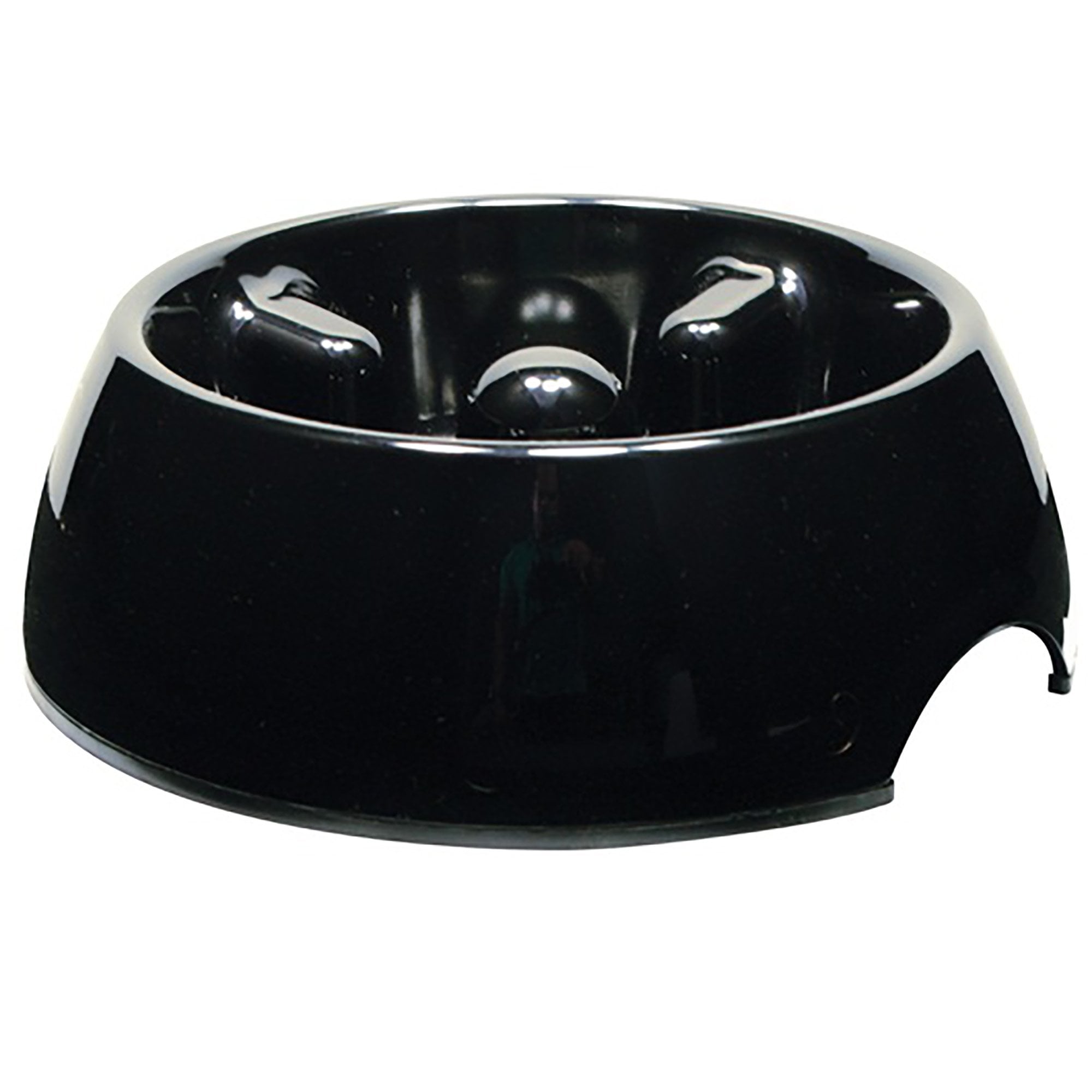 Dogit Go Slow Anti-Gulping Black Dog Bowl - Medium