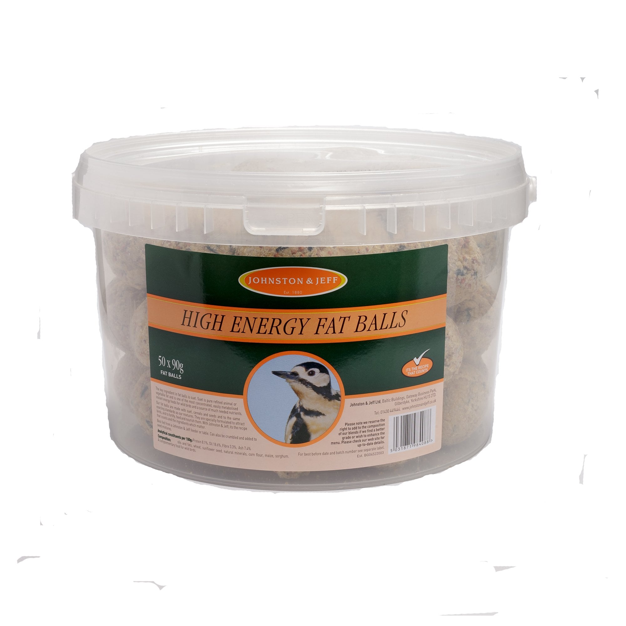 Wild Bird No Nets High Energy Fat Balls 50 x 90g
