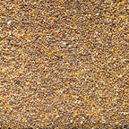 Johnston & Jeff Chicken Corn Extra 20kg bag with layers pellets and oyster shell grit for poultry, close up image.