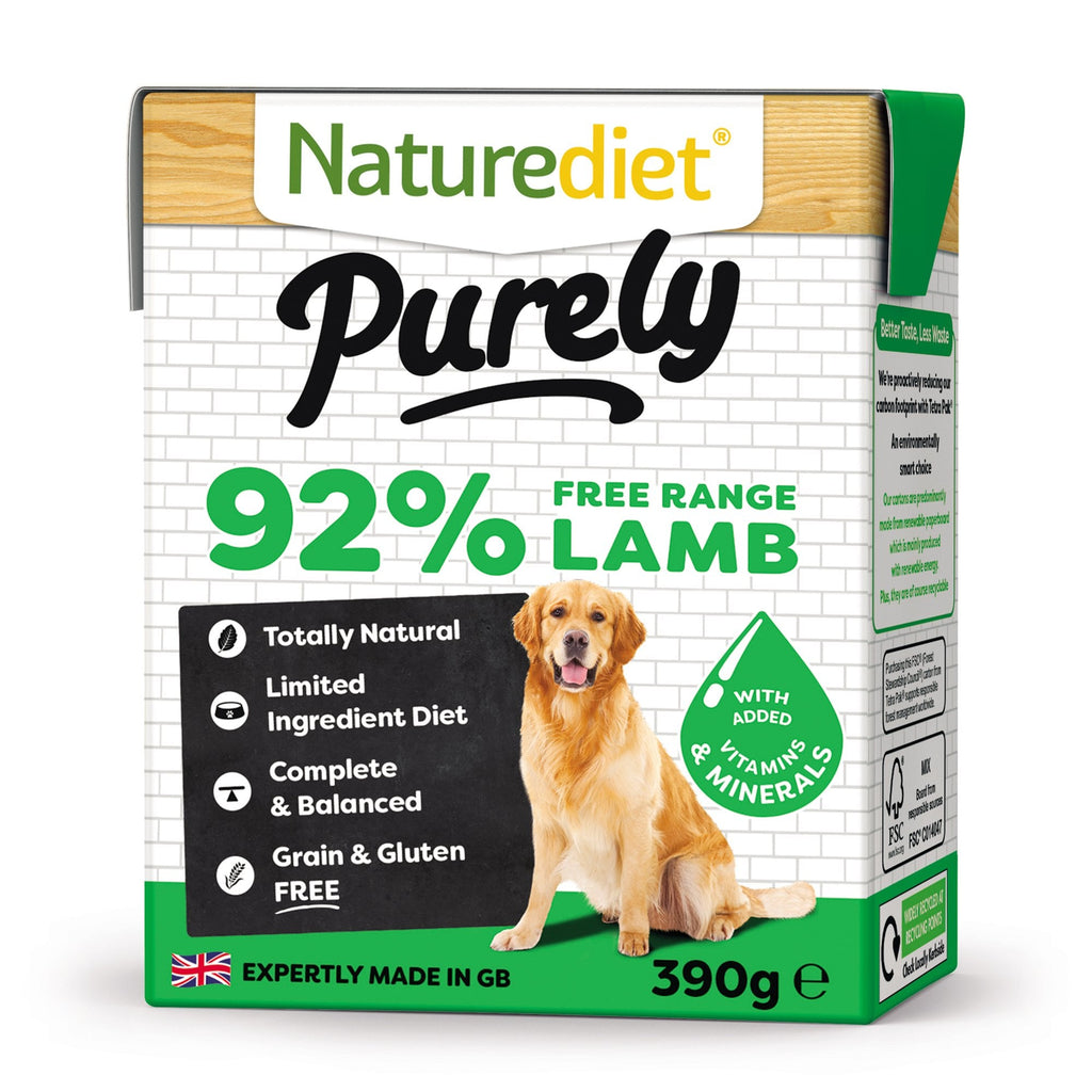Purely Grain Free Adult Free Range Lamb Wet Dog Food 18 x 390g