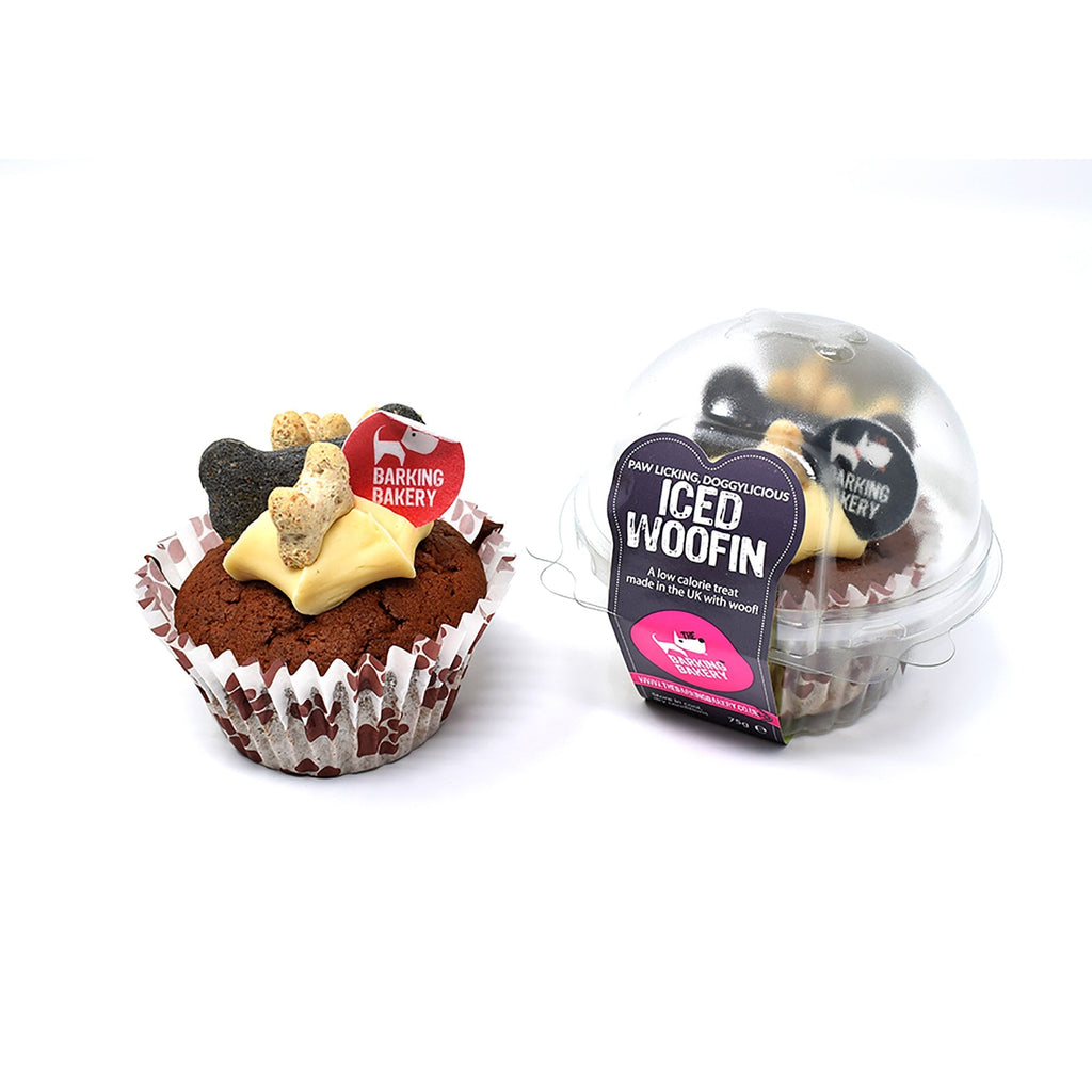 The Barking Bakery Iced Vanilla Woofin With Carob Dog Treat