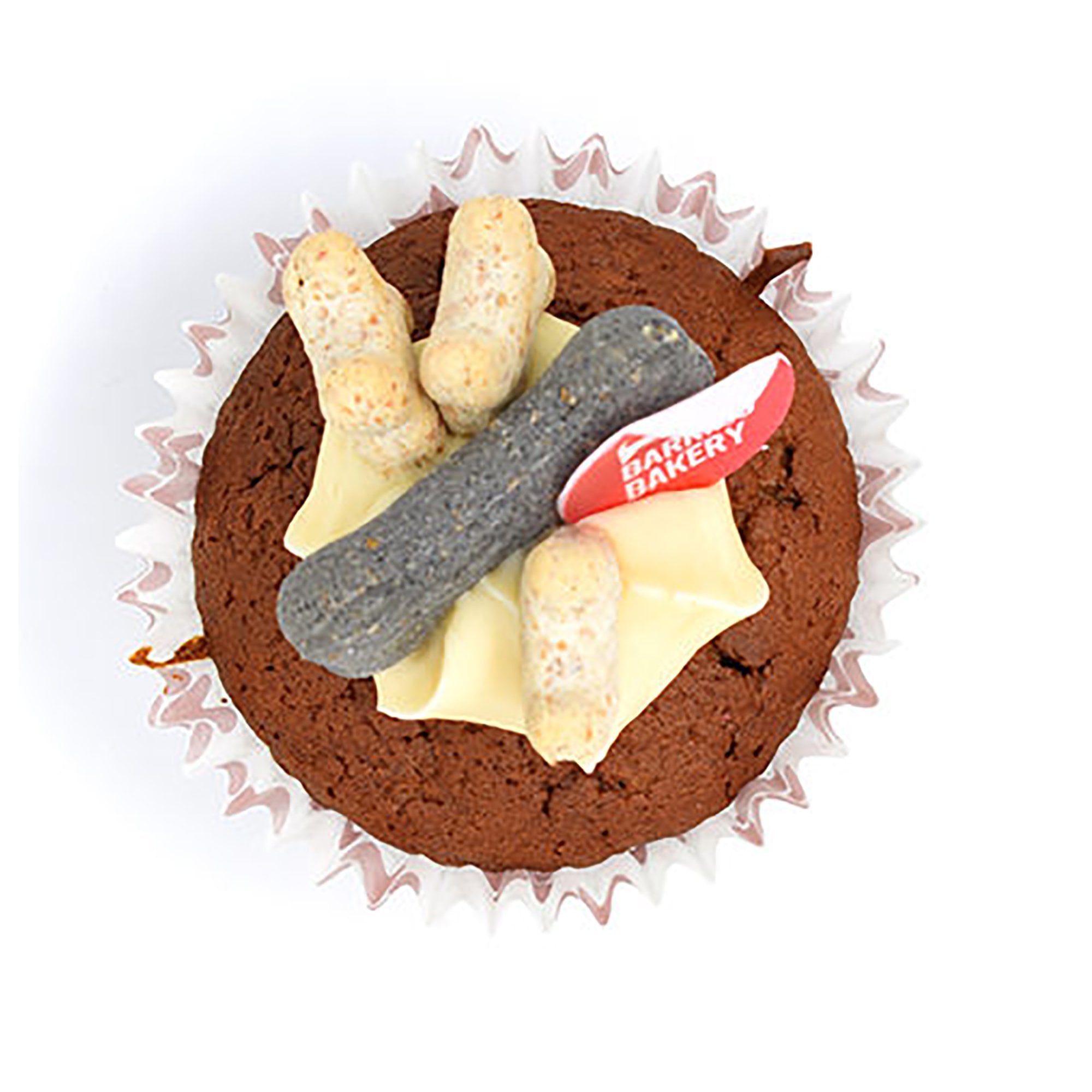 The Barking Bakery Iced Vanilla Woofin With Carob Dog Treat