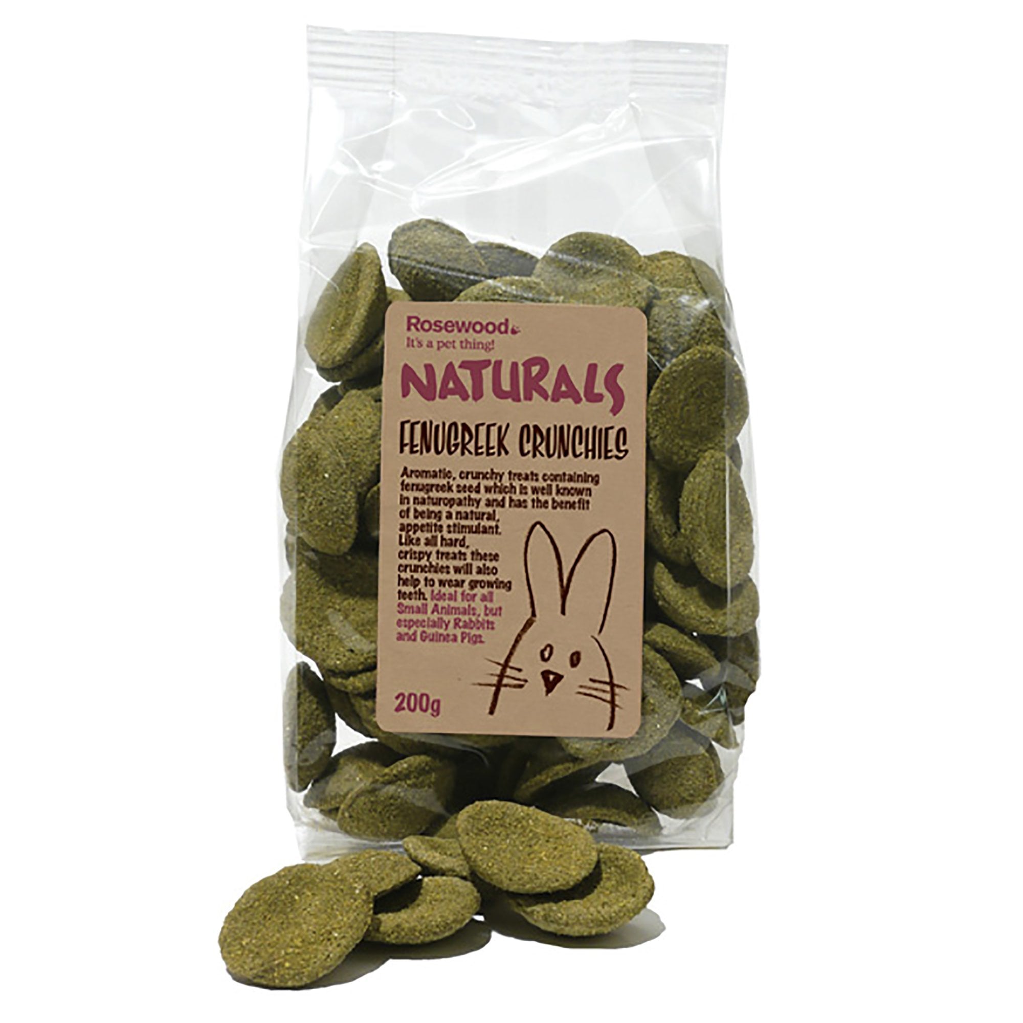 Naturals Fenugreek Crunchies Small Animal Treat 200g