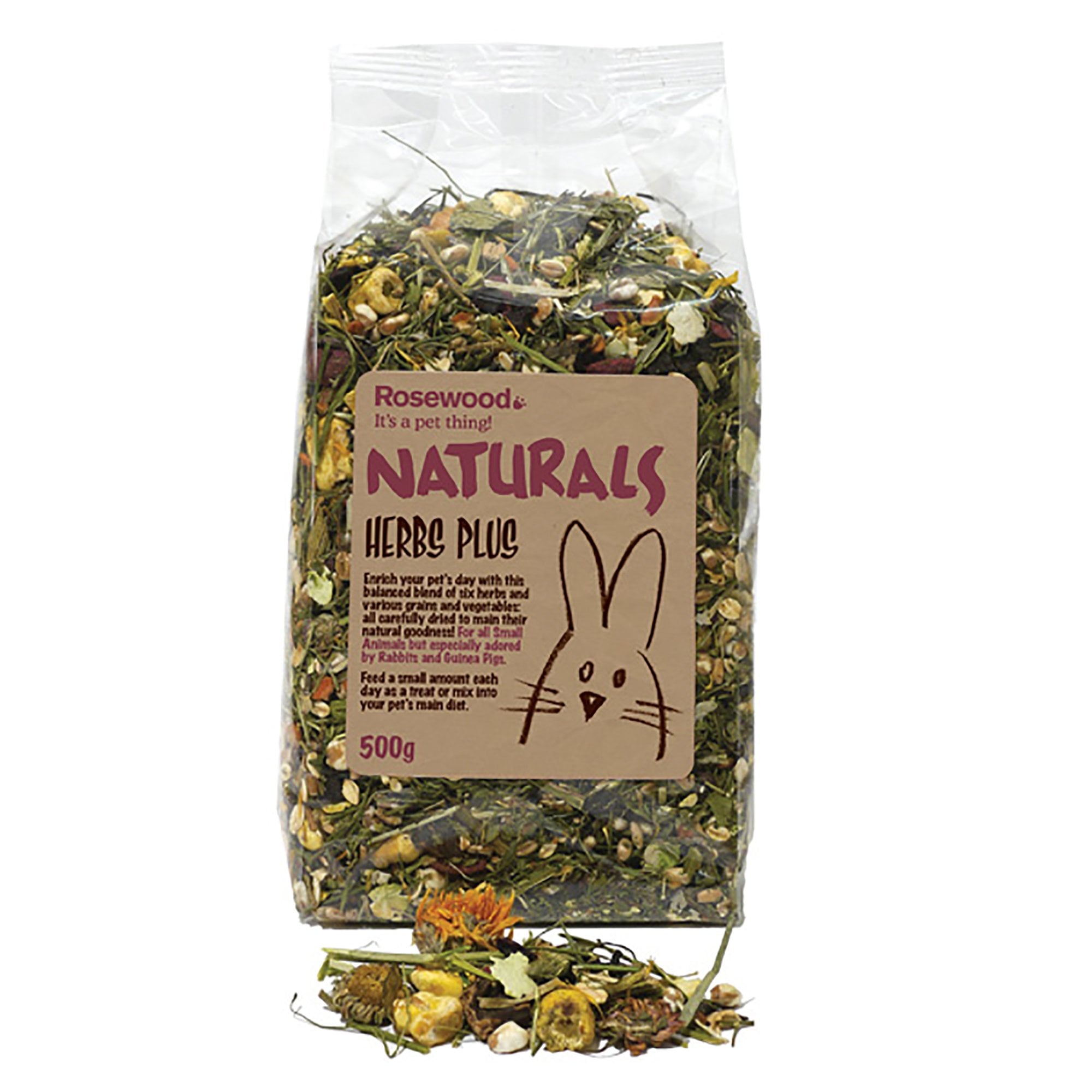 Rosewood Naturals Herbs Plus Small Animal Treat 500g