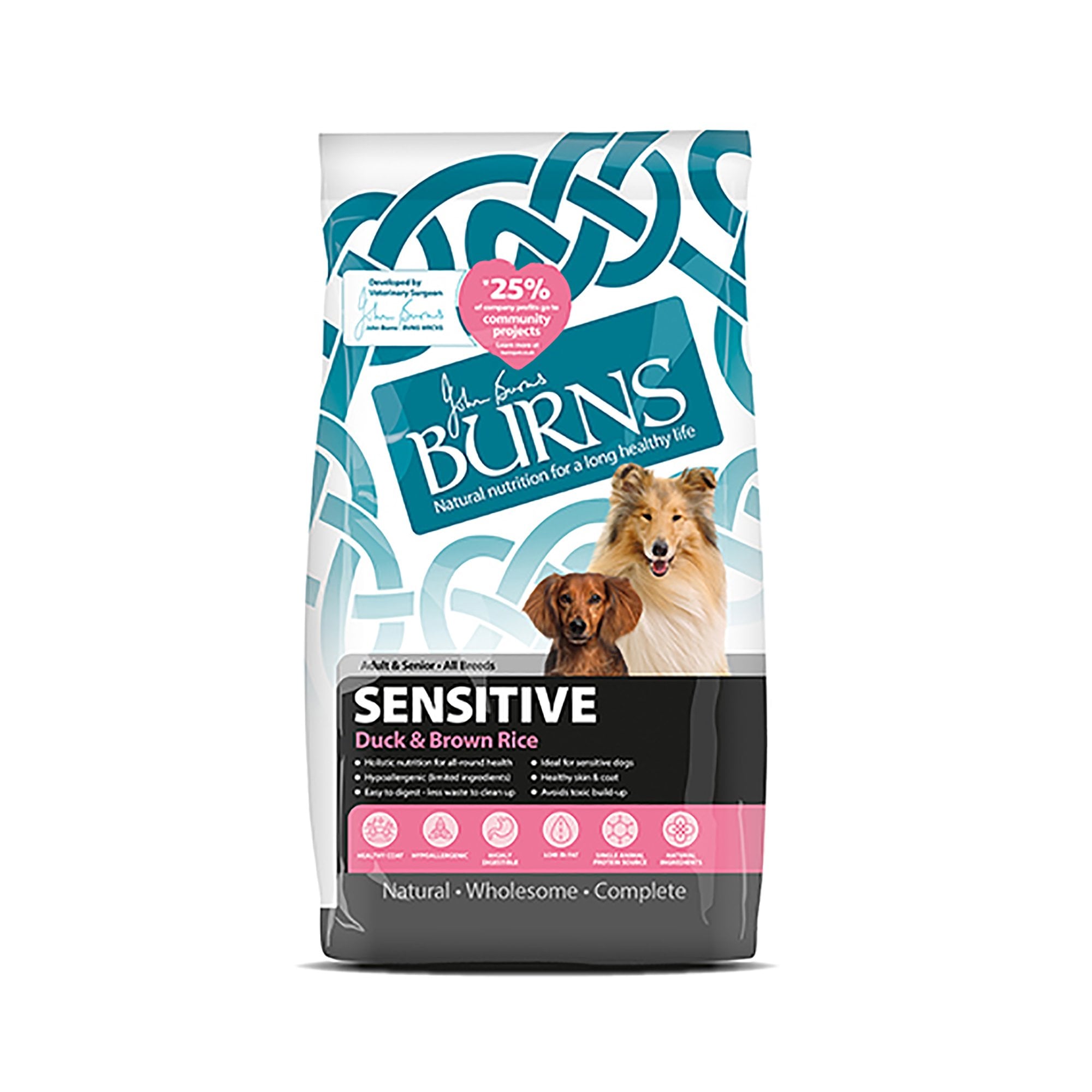 Sensitive Duck & Brown Rice Adult & Senior Dog Food 2kg