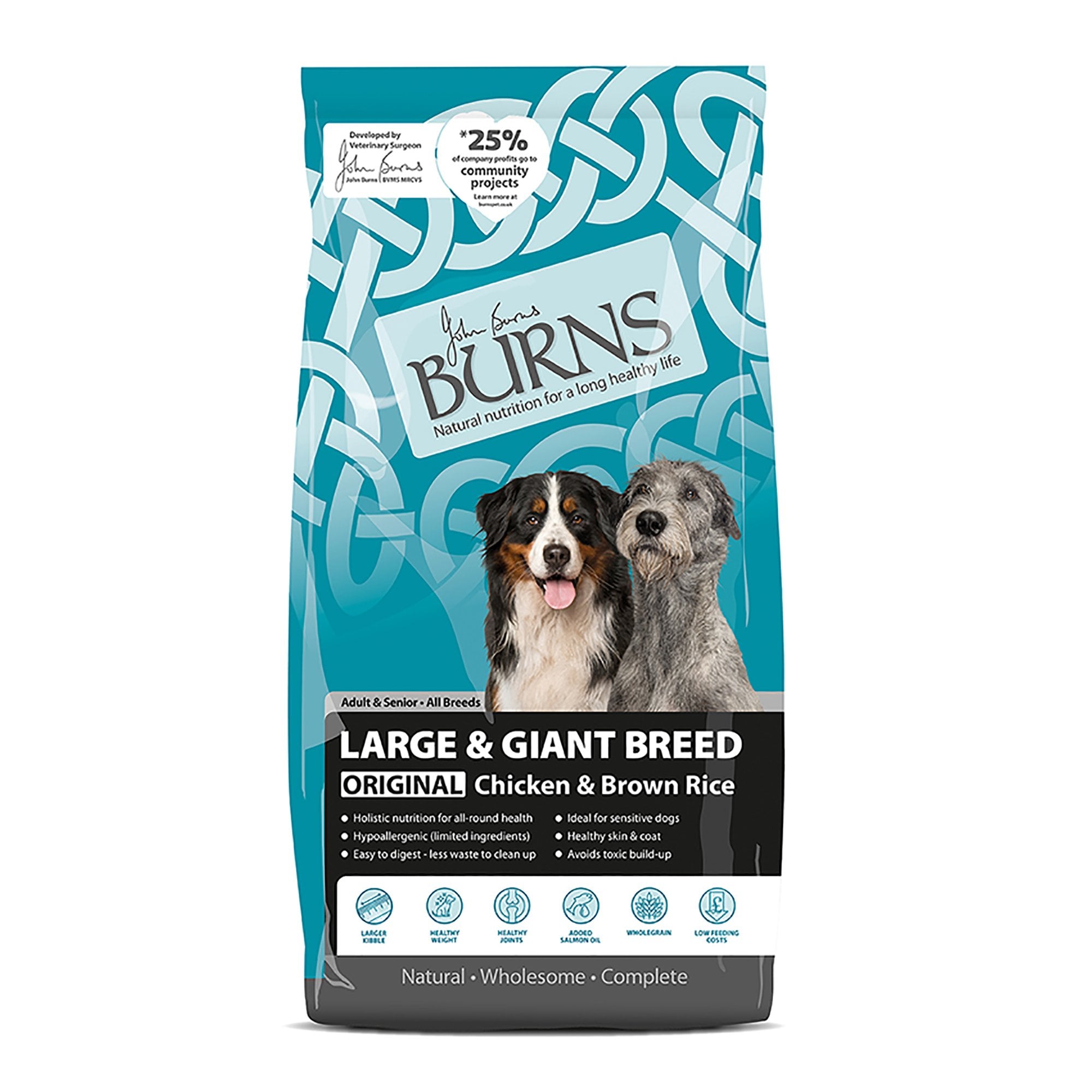 Large & Giant Breed Chicken & Brown Rice Adult & Senior Dog Food 12kg