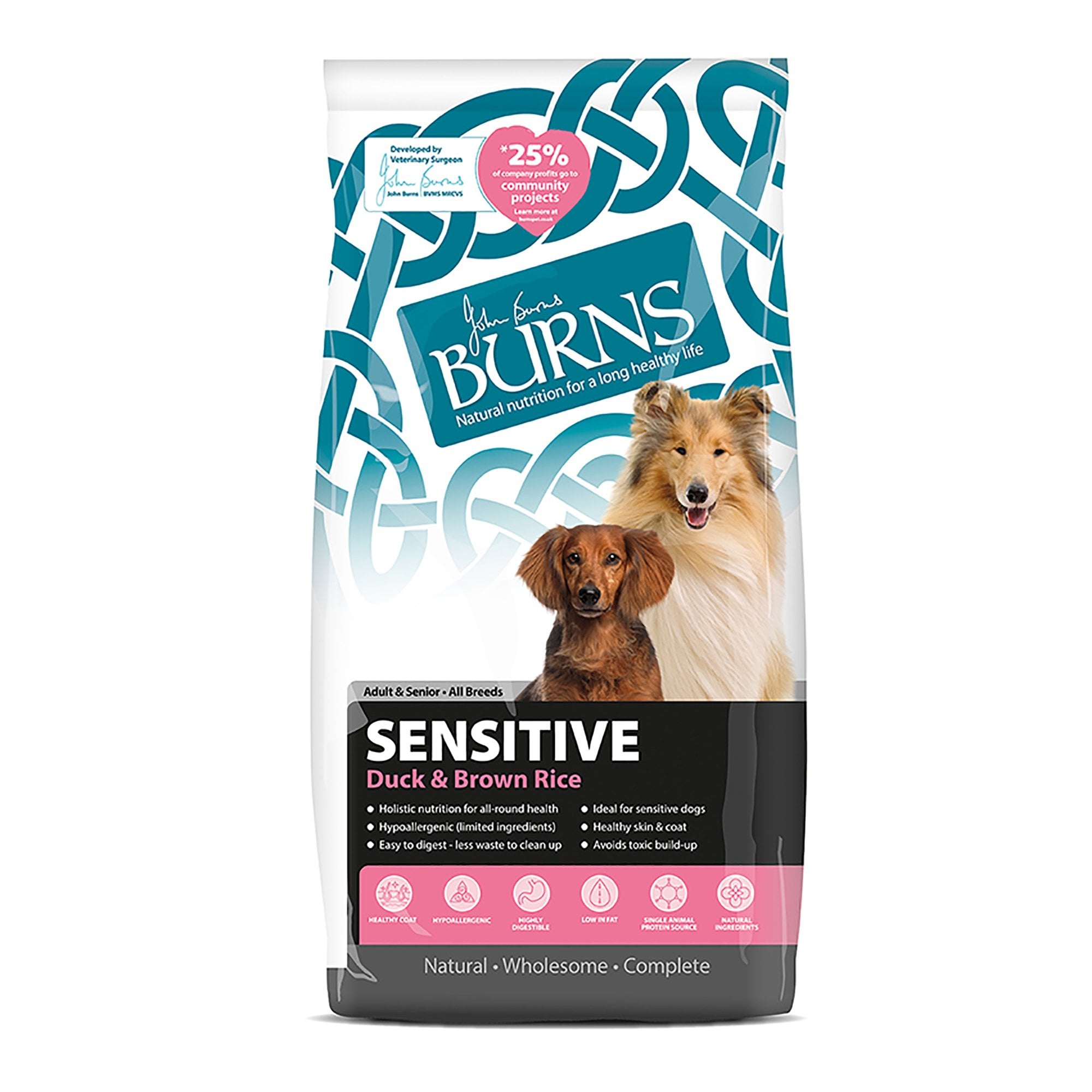 Sensitive Duck & Brown Rice Adult & Senior Dog Food 12kg