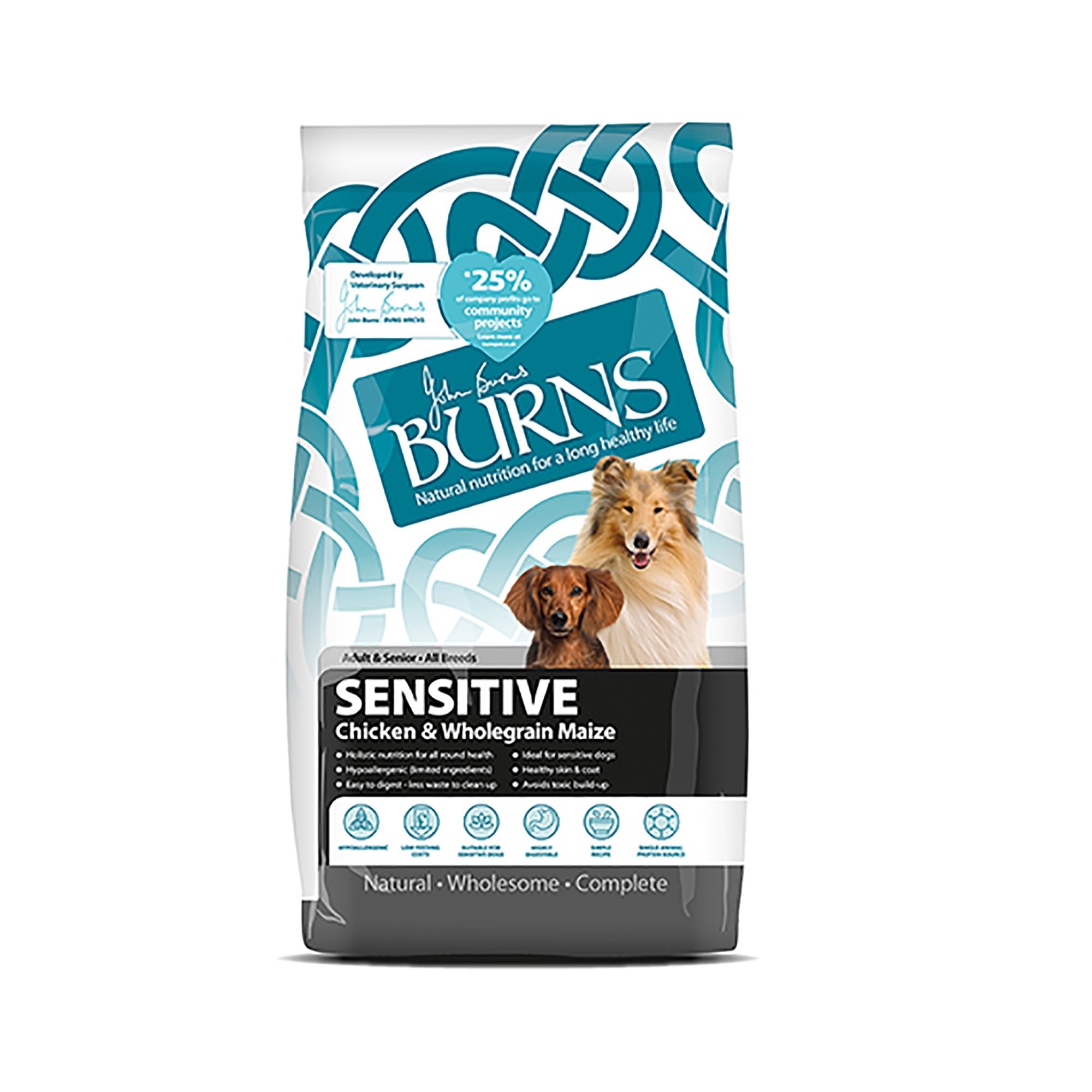 Sensitive Chicken & Wholegrain Maize Adult & Senior Dog Food 2kg